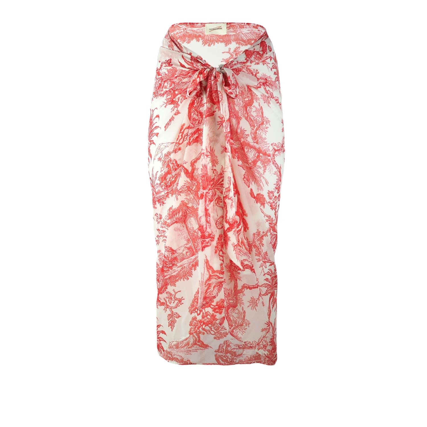 Women’s Toile De Jouy Sarong Red One Size Amour Et Naturel