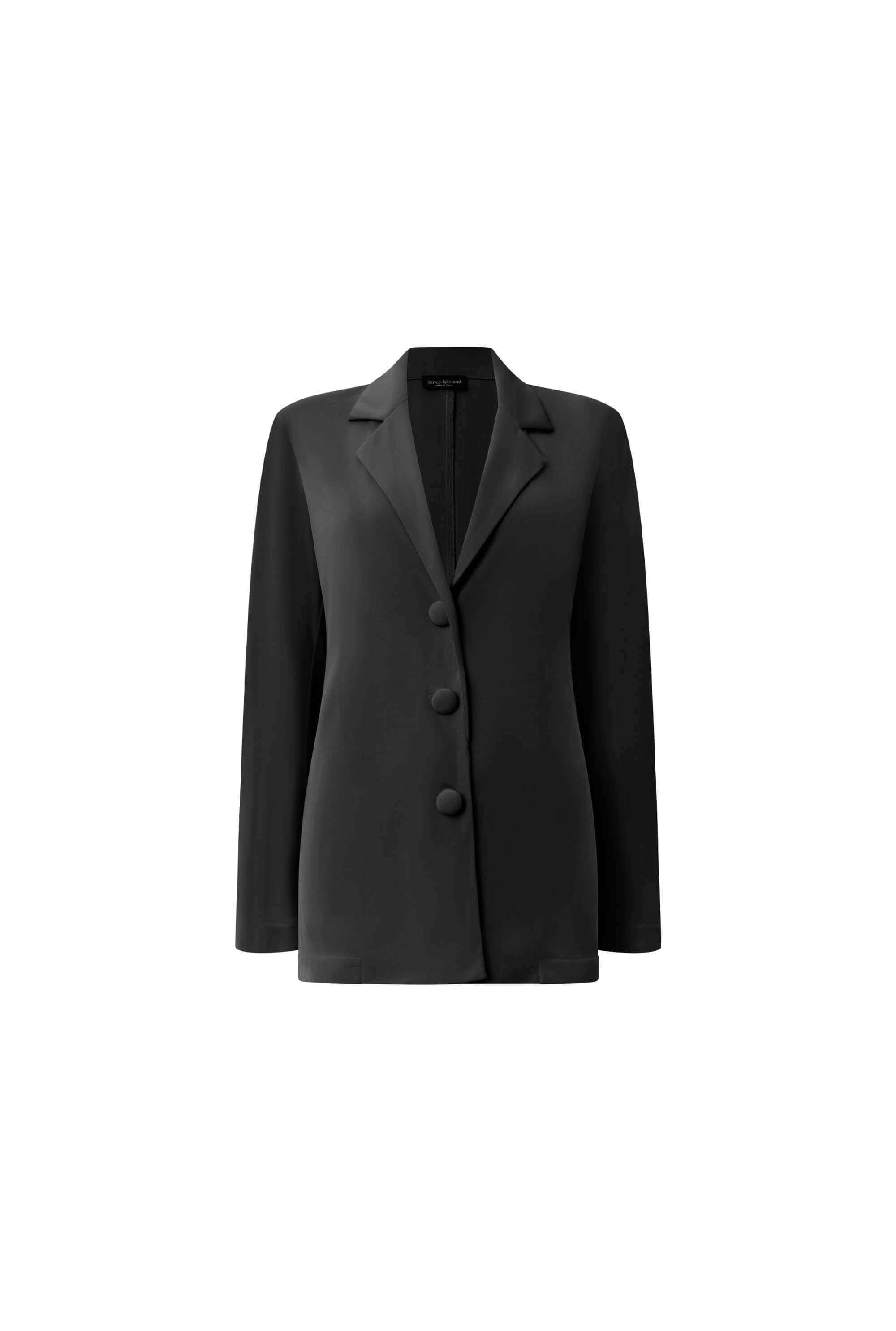 Women's Button Black Blazer | Extra Small | James Lakeland
