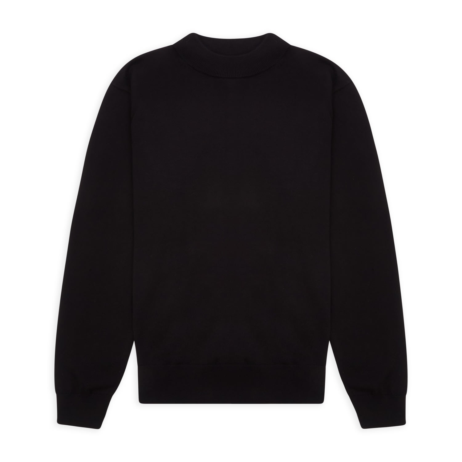 Burrows And Hare Men's Mock Turtle Neck - Black
