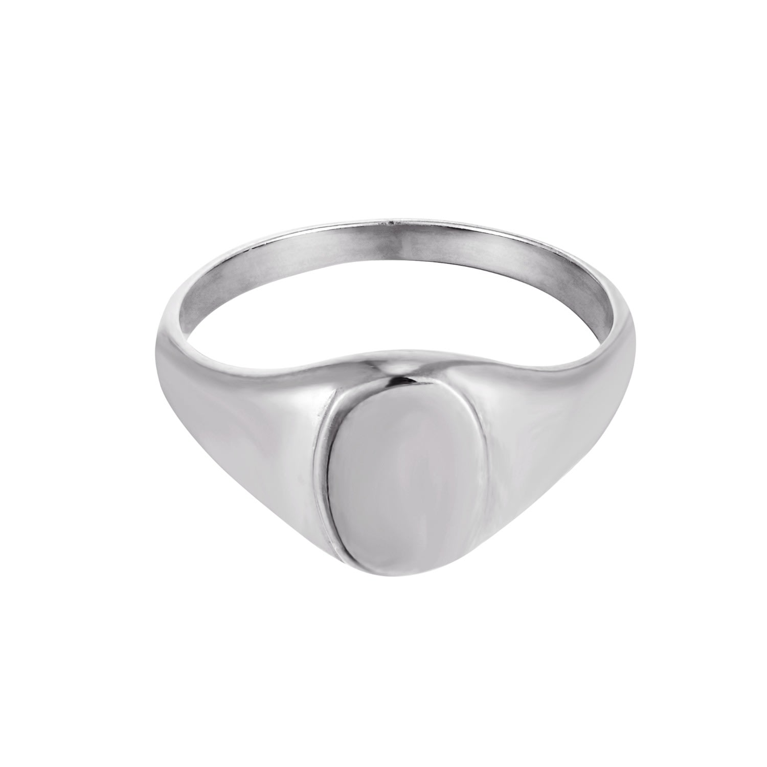 Women’s Ecoated Sterling Silver Oval Signet Ring Seol + Gold