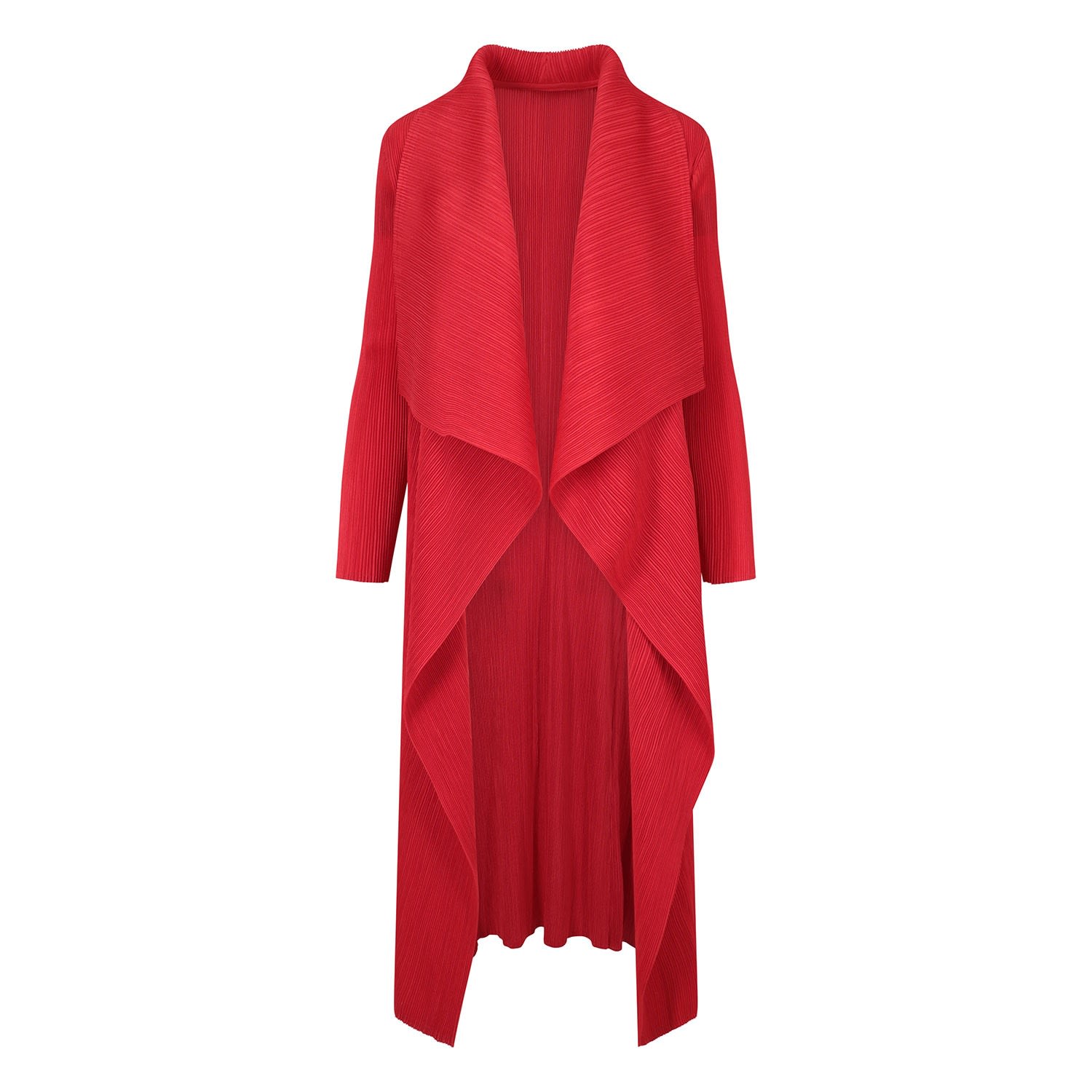 Women’s Red Waterfall Crinkle Coat One Size Beatrice Von Tresckow