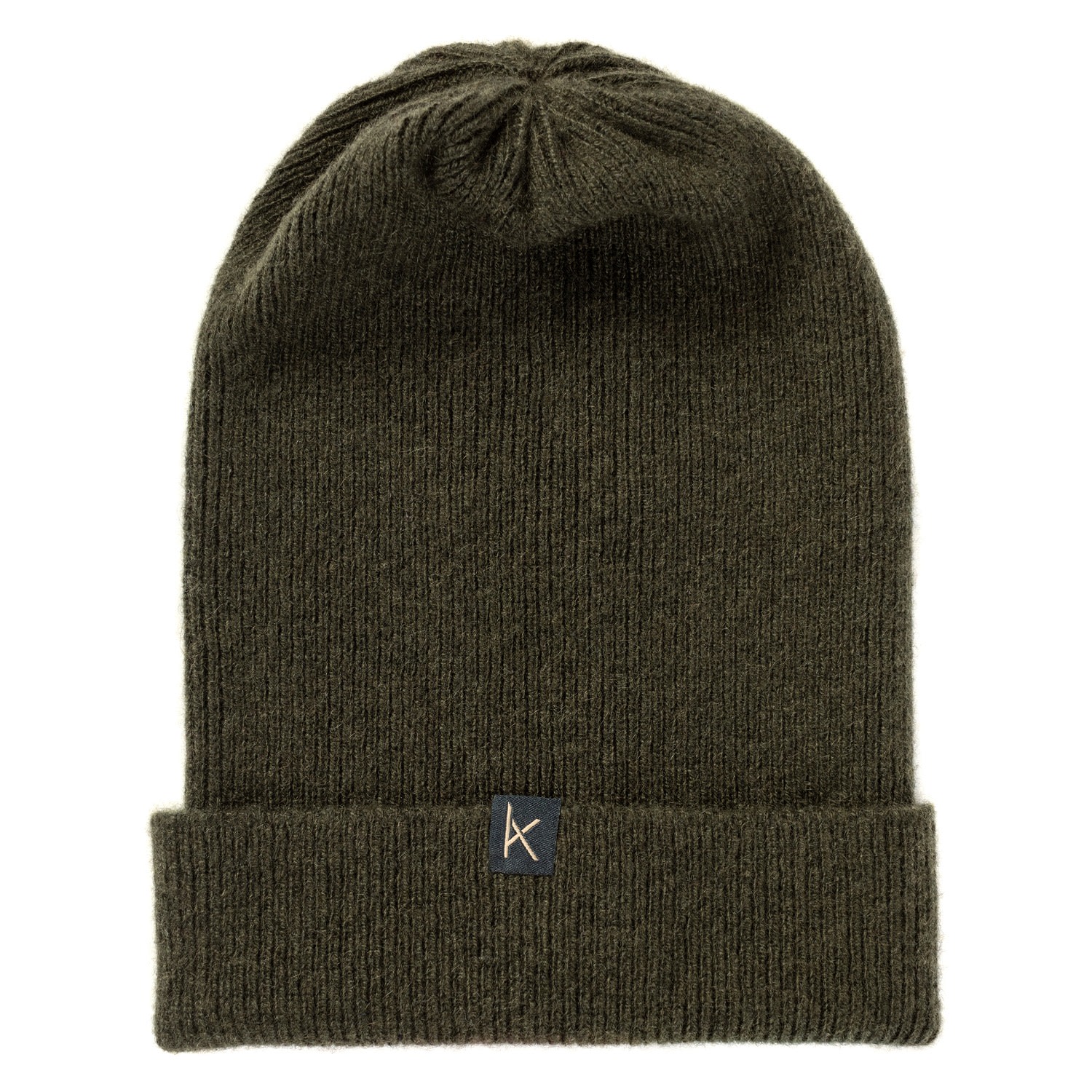 Women’s Military Green Micro-Rib Beanie Hat Kinalba