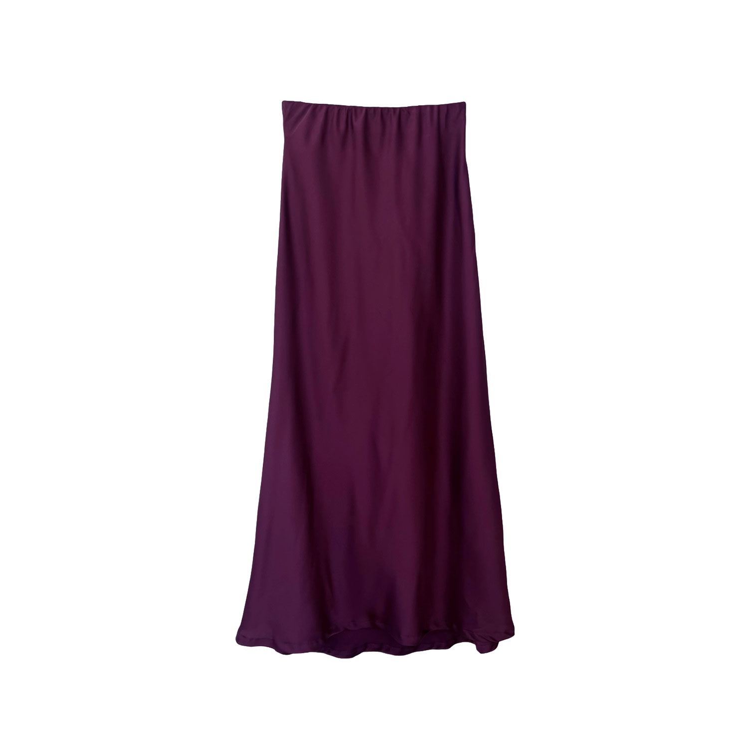 L2r The Label Women's Red Amal Draped Satin Skirt In Burgundy
