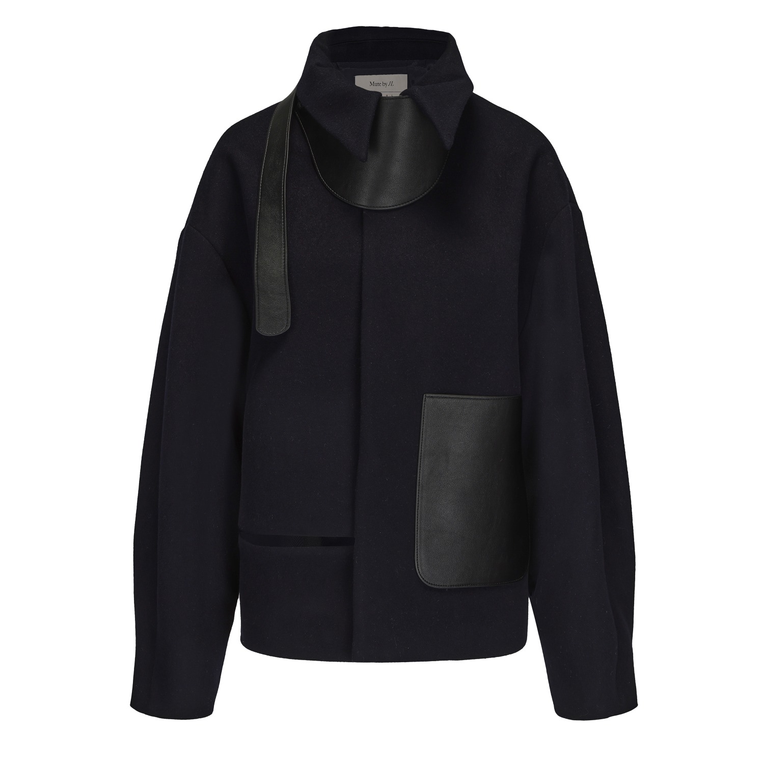 Mute By Jl Women's Blue / Black Gv Vegan Leather Detailed Jacket Noir Navy In Multi