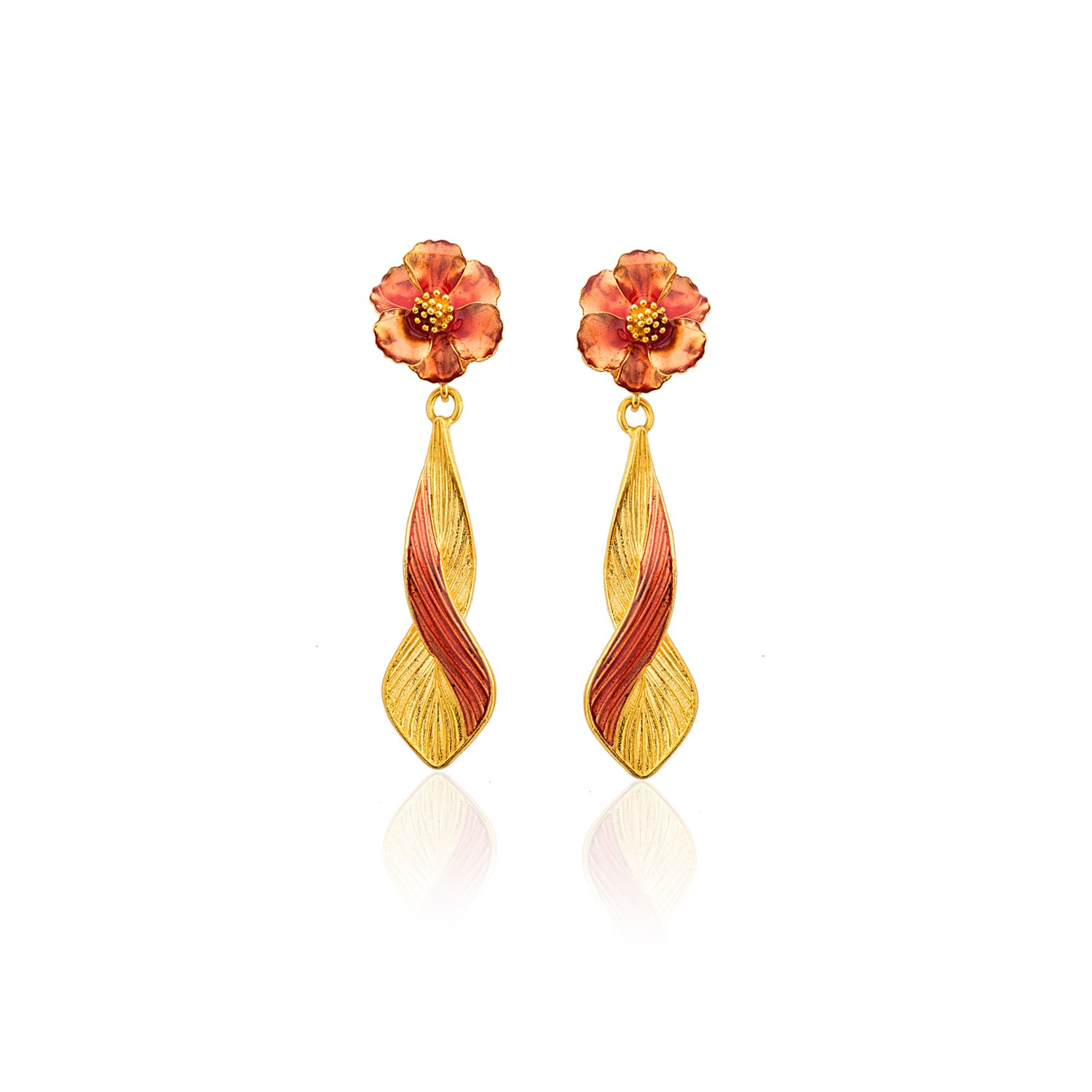 Milou Jewelry Women's Sugar Pink & Gold Infinity Drop Earrings In Pink