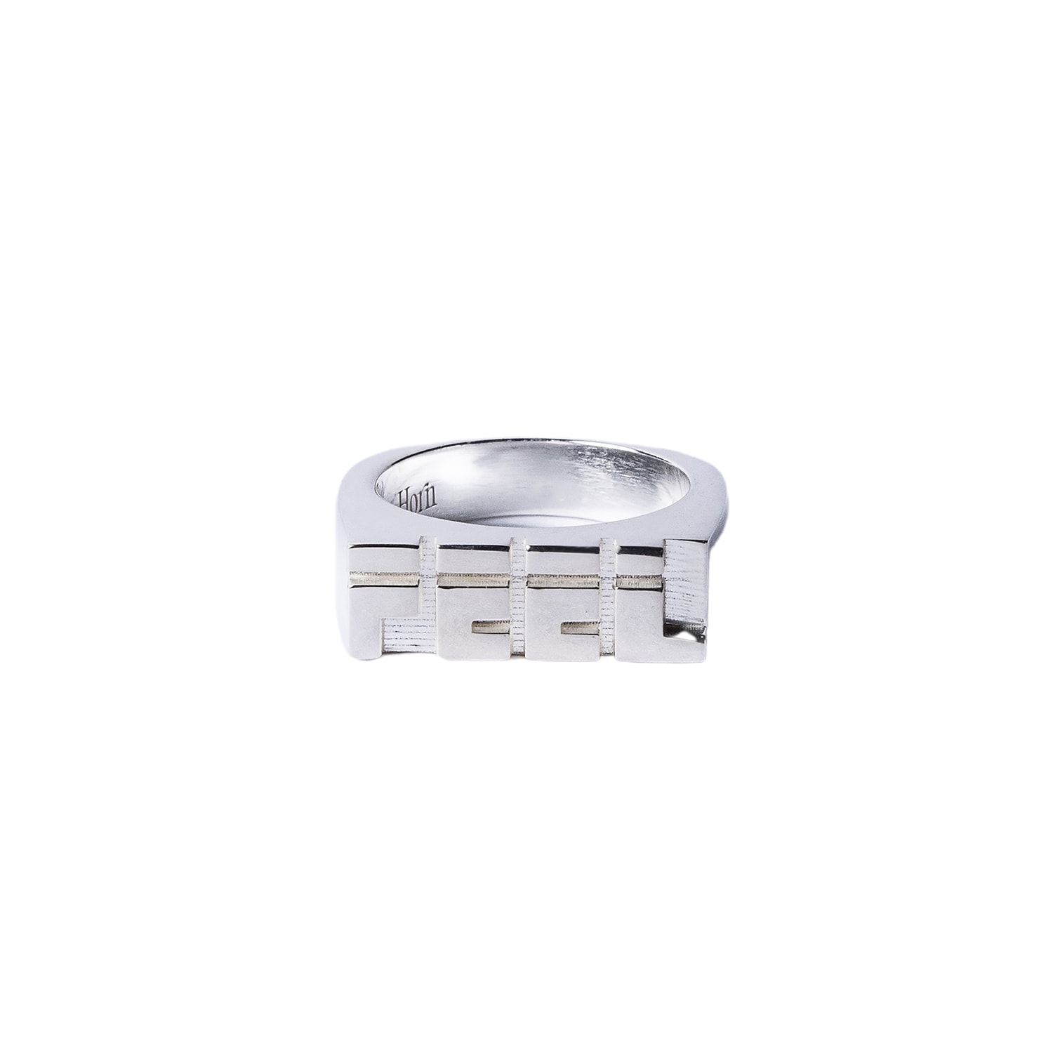 Women’s Silver Feel Motto Manifesto Ring Golden Horn Jewellery