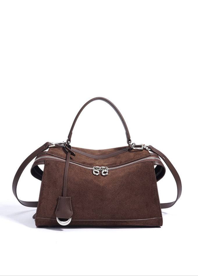 Sśaje Women's Neutrals / Brown Jane Bag - Suede Espresso In Brown