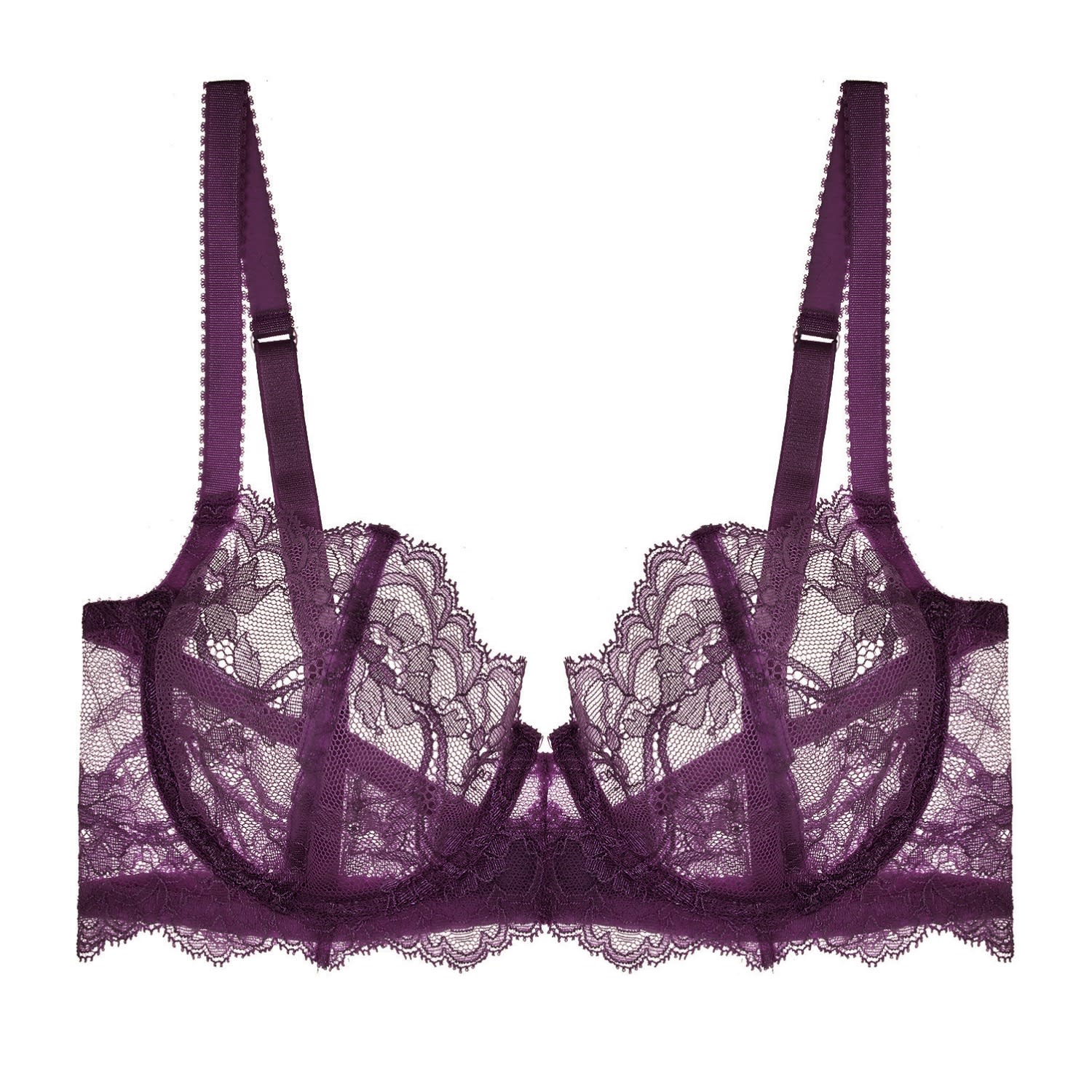 Journelle Women's Purple Anais Low Balconette Bra Violette In Purple