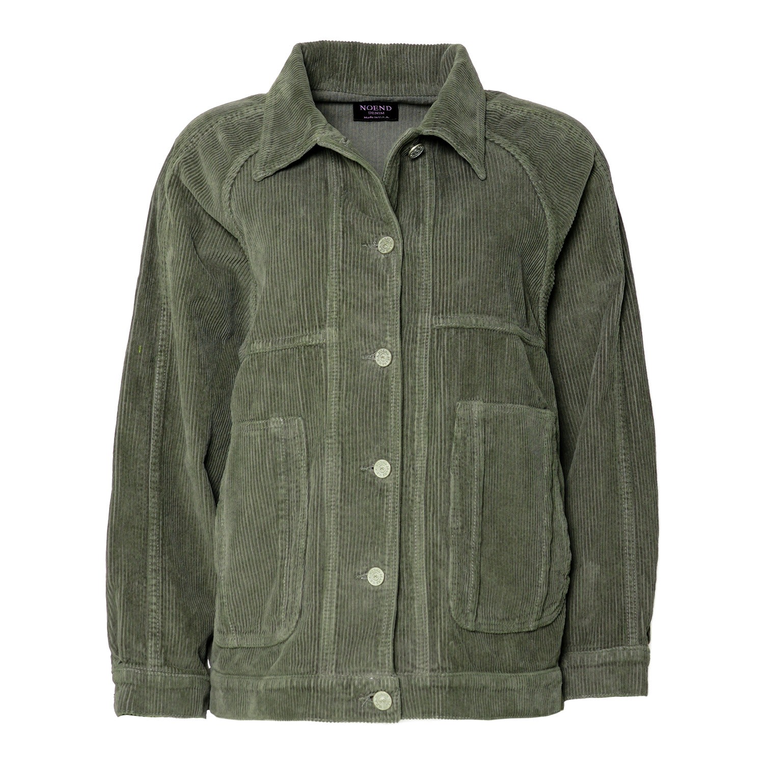 Noend Denim Wes Balloon Utility Jacket In Green