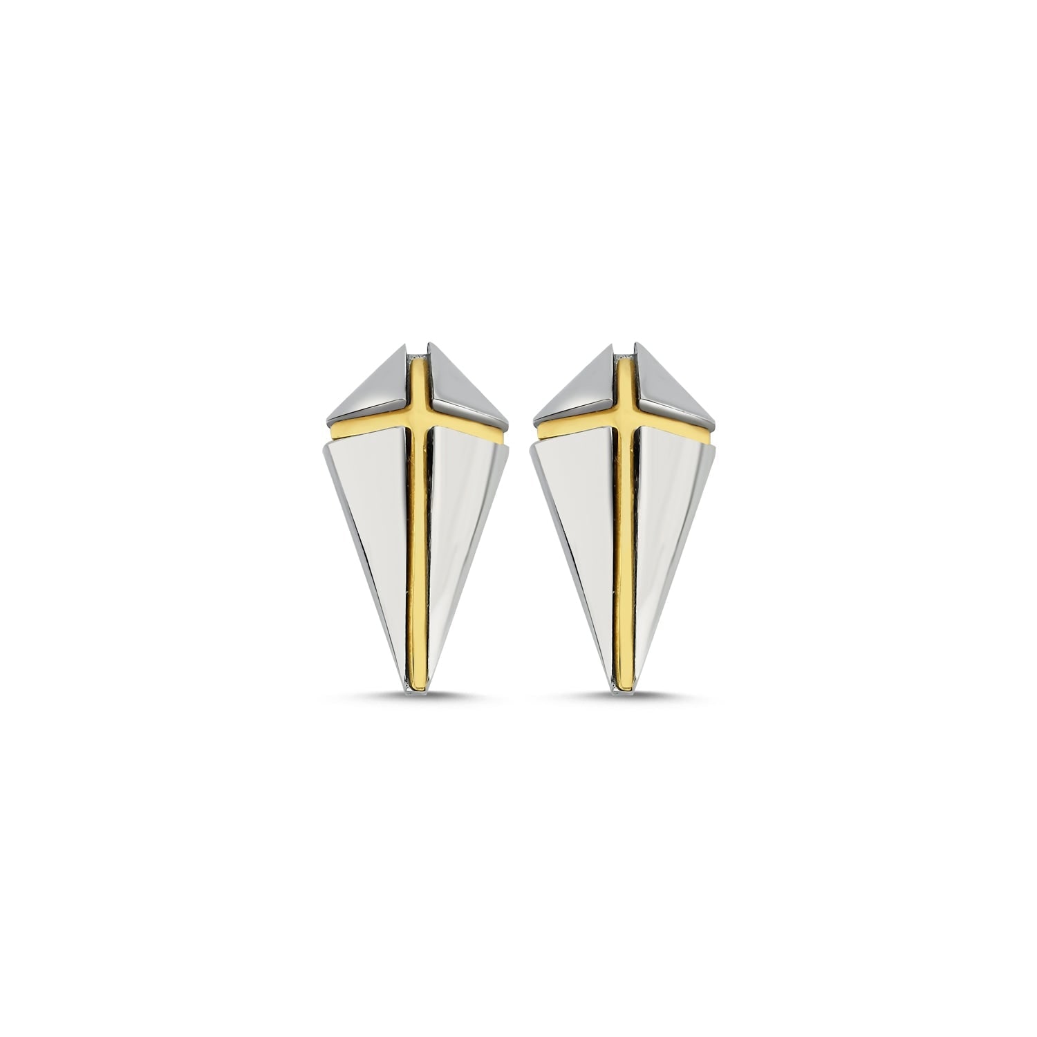 Mishka Women's Blaze Gold And Silver Mini Earrings In Silver