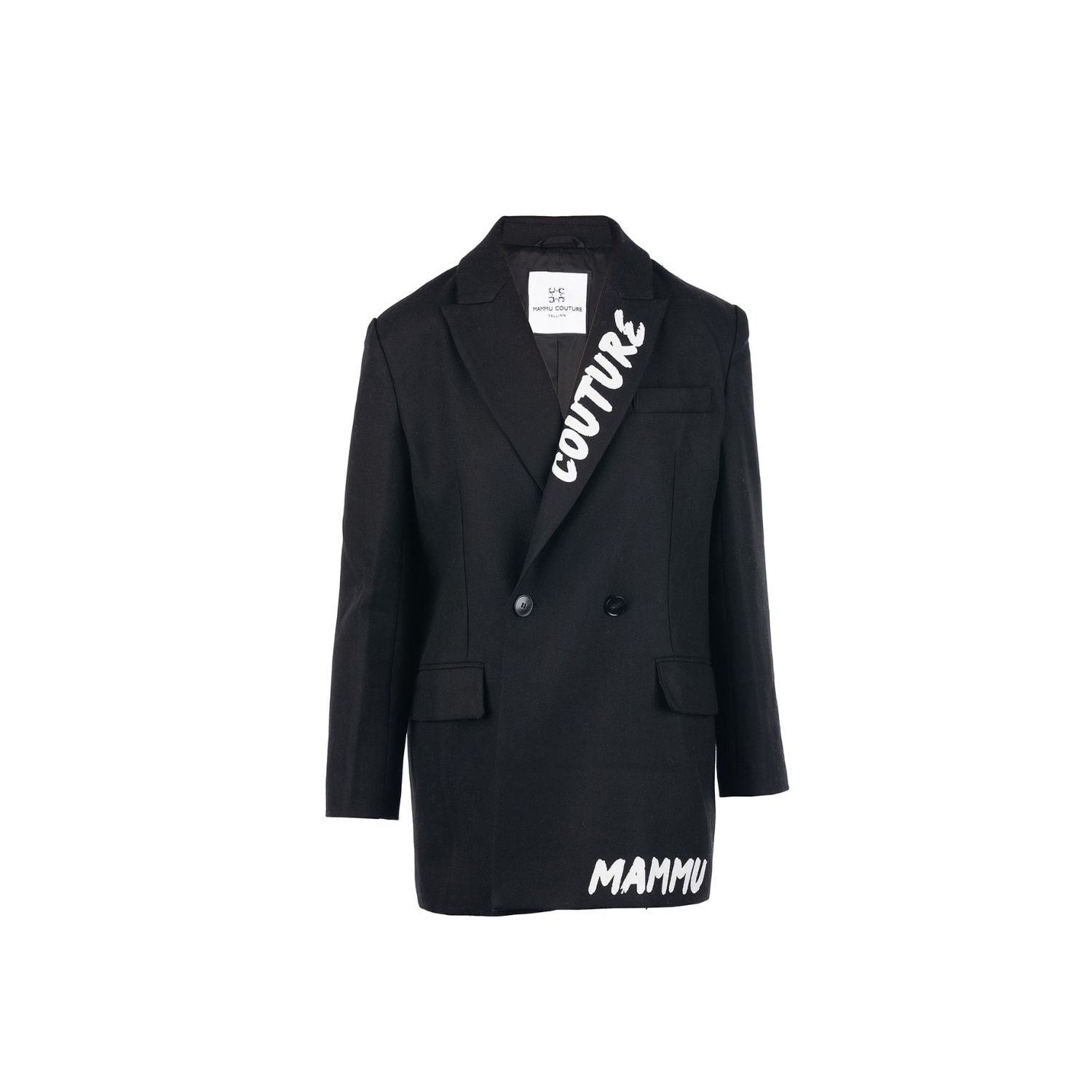 Mammu Couture Women's Black Wool Blazer Teddy In Black