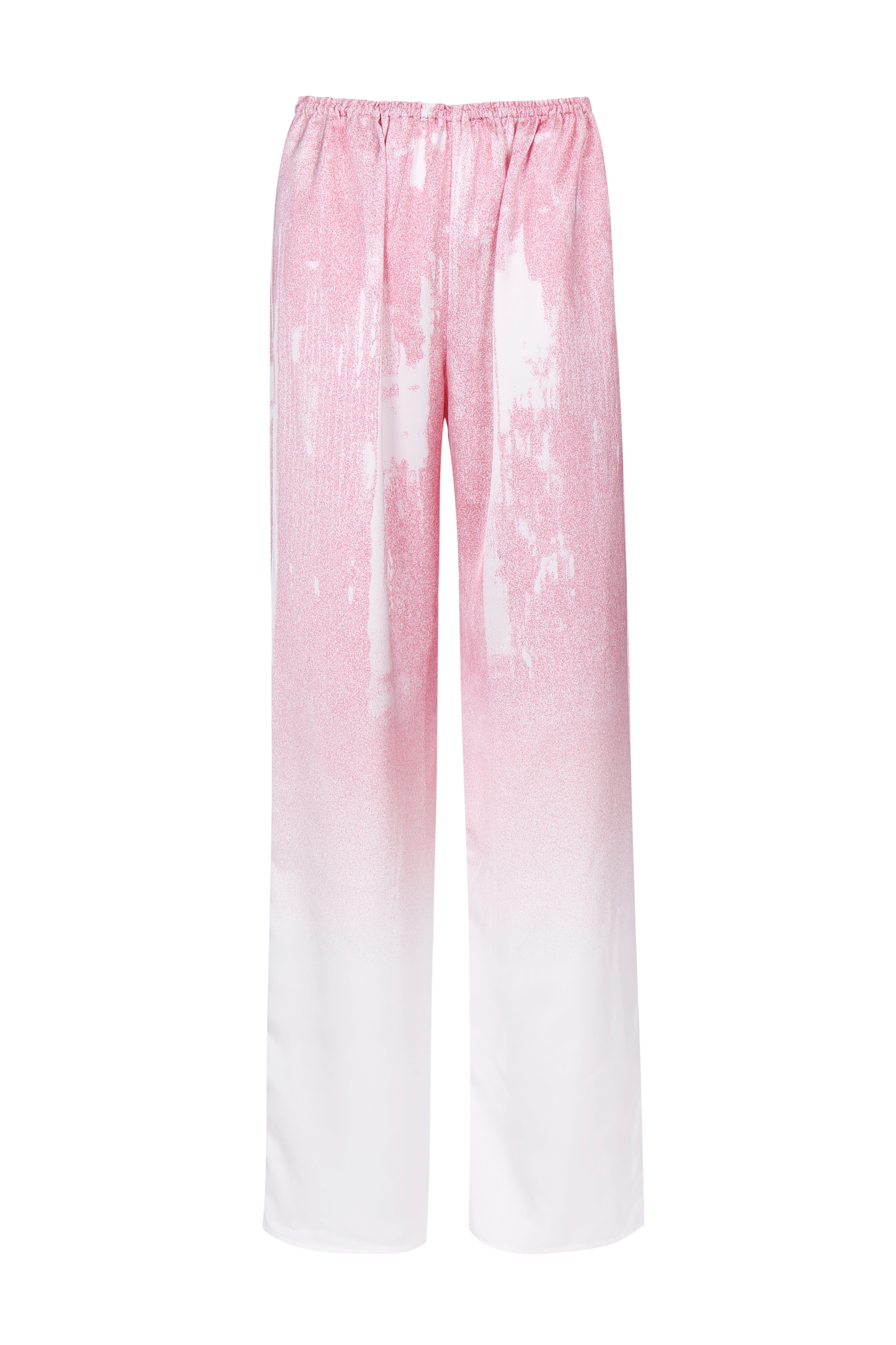 Yibri Women's Pink / Purple Gradient Printed Wide Trousers