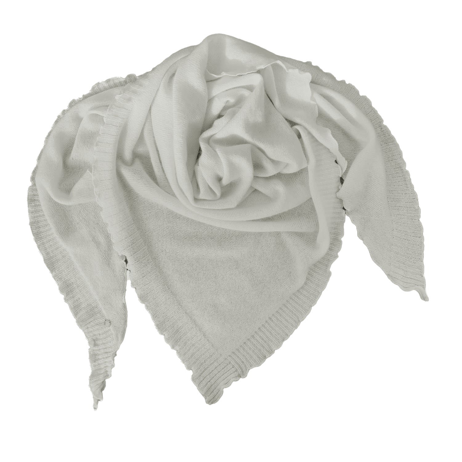 Tirillm Women's Palma Triangle Cashmere Scarf Off White In White