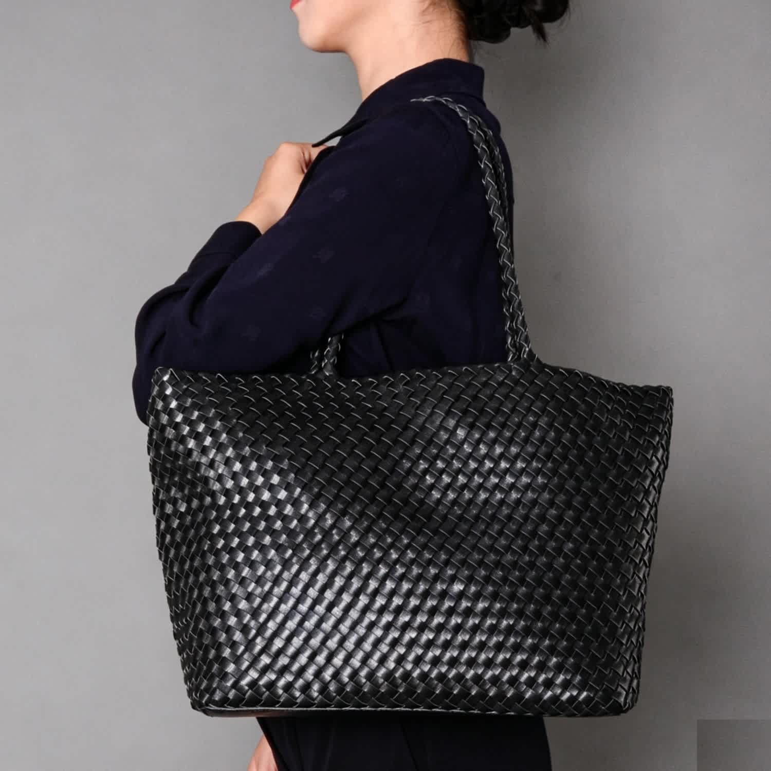 Woven Eco Leather Handbag 