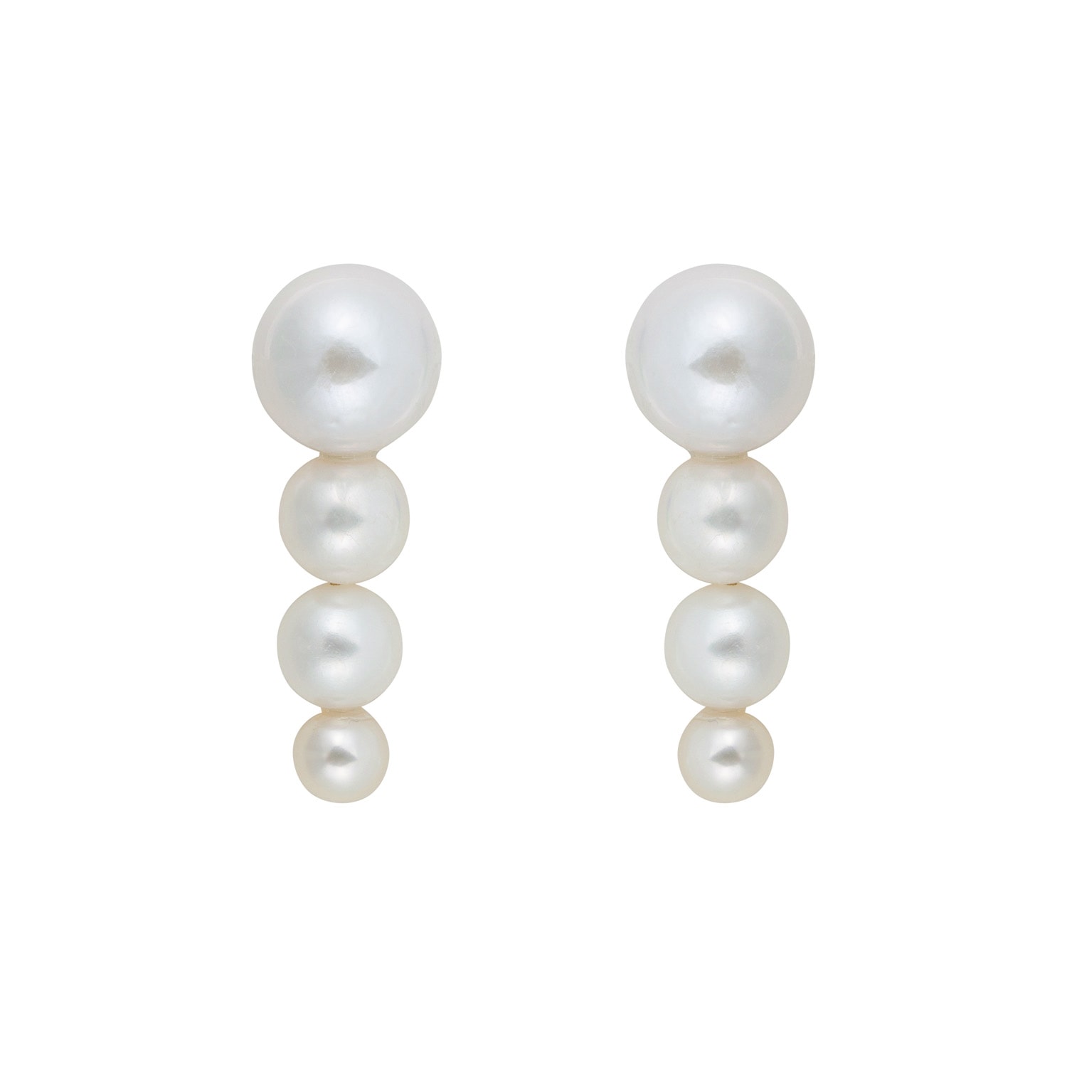 Women’s Gold / White Pluvia Pearl Earrings - Short Ora Pearls