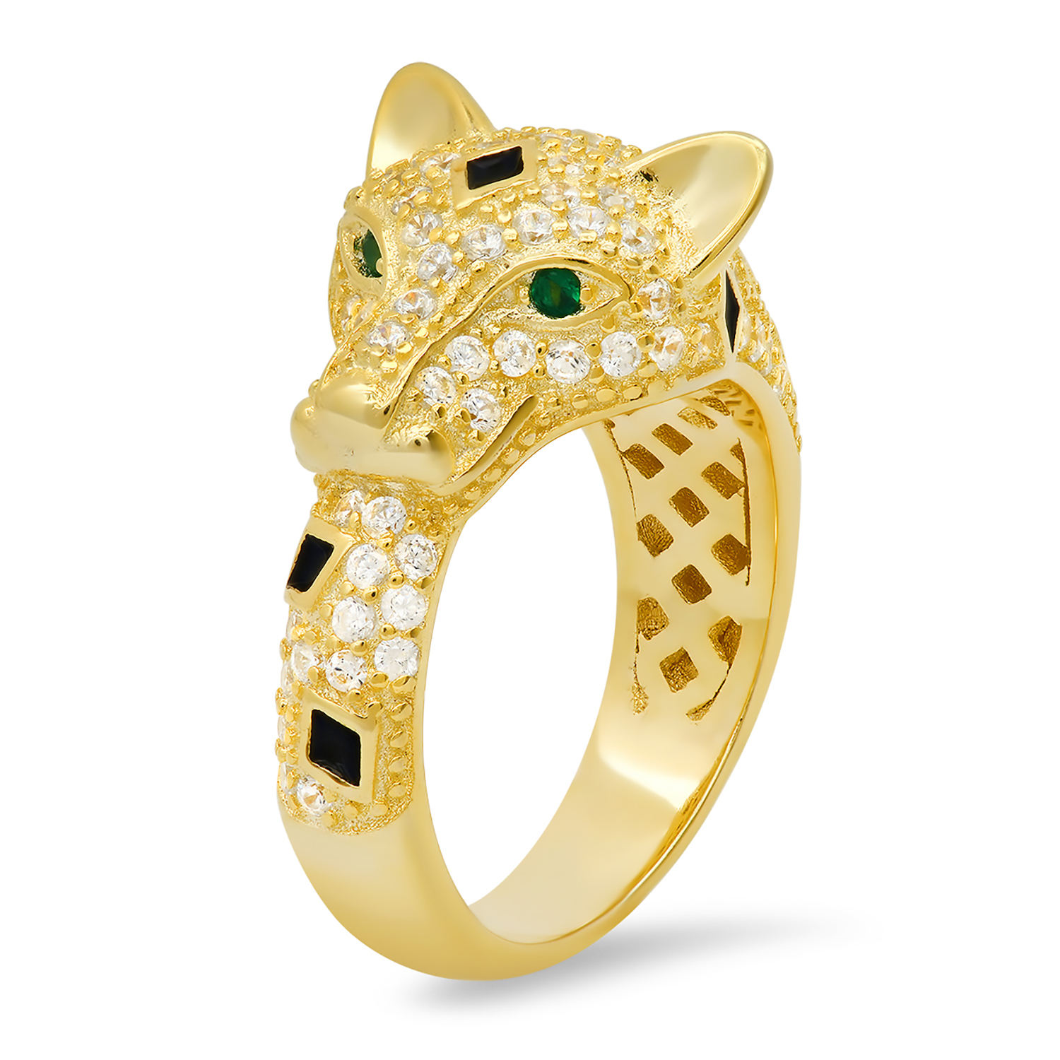 Women’s Gold Panther Statement Ring In Sterling Silver Kylie Harper