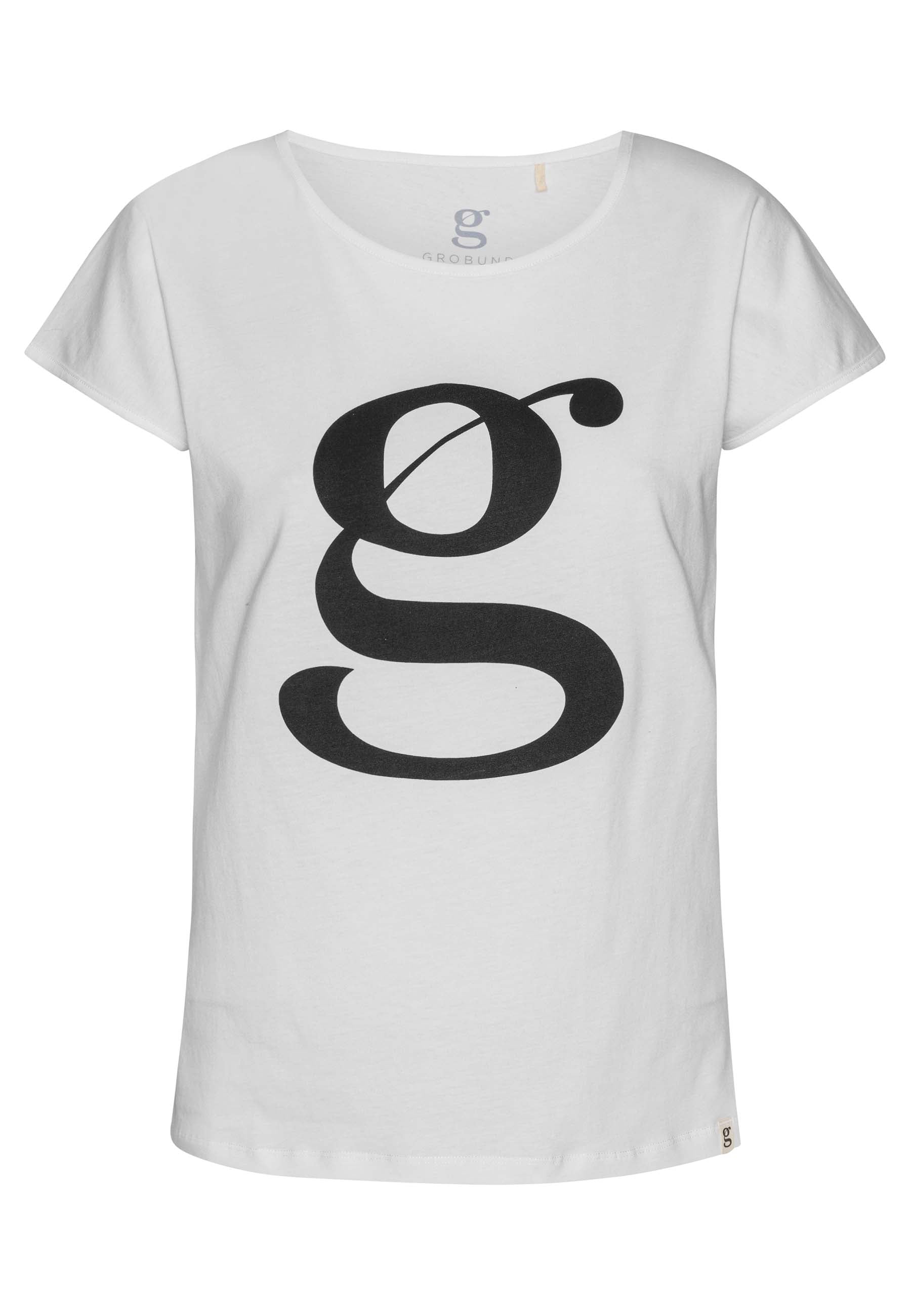 Grobund Women's  Anna T-shirt - The One In White With Logo In White