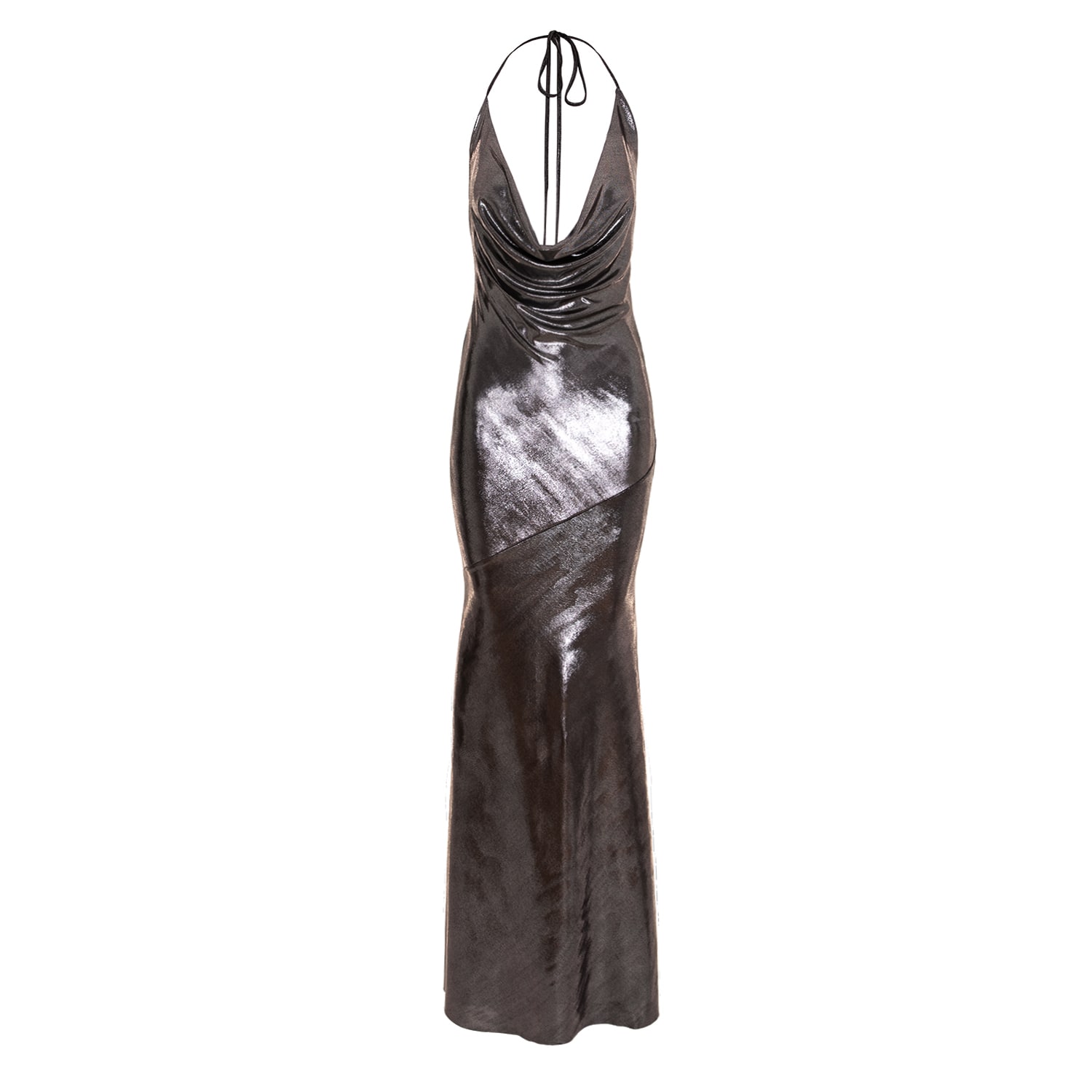 Women’s Silver Ibiza Metallic Jersey Maxi Dress Extra Small Roserry