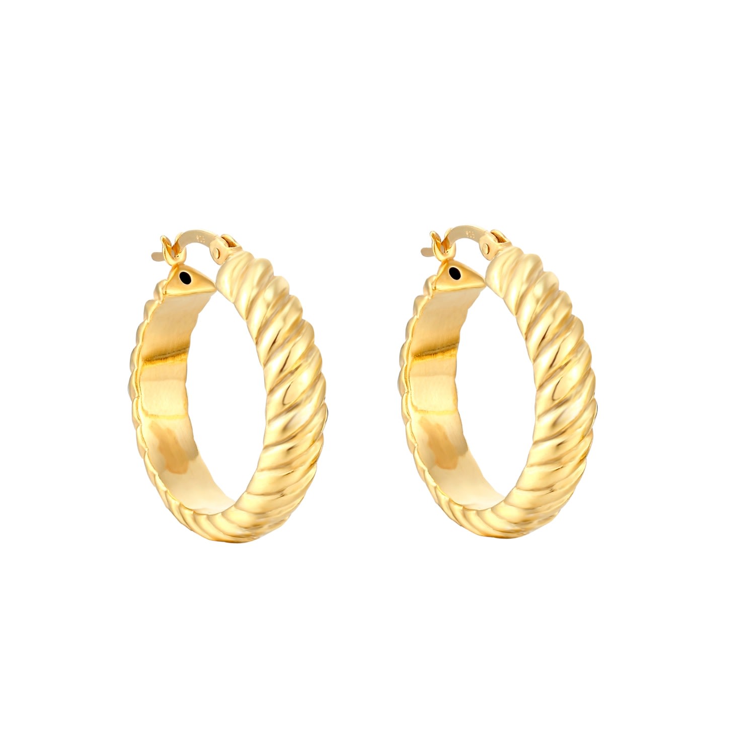 Women’s 22Ct Gold Vermeil Chunky Twist Creole Hoops Seol + Gold