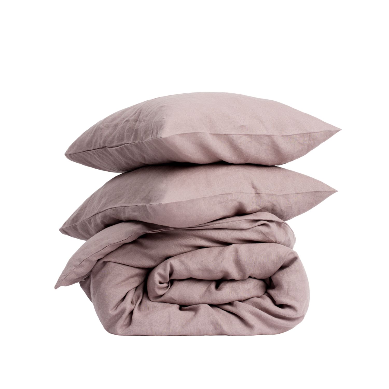 Linen Tales Pink Ashes Of Roses Linen Duvet Cover Set Uk Double In Pink