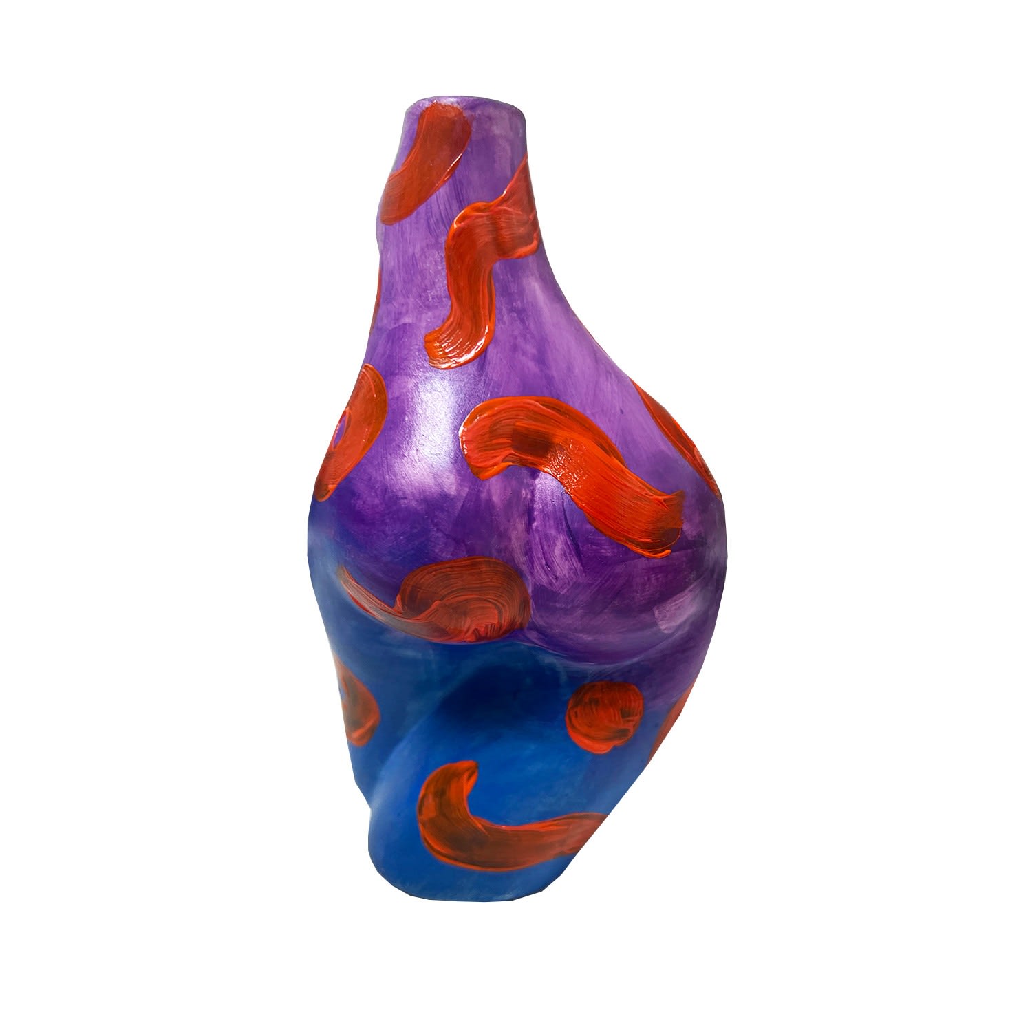 Quillattire Purple Ombre Leopard Booty Vase In Multi