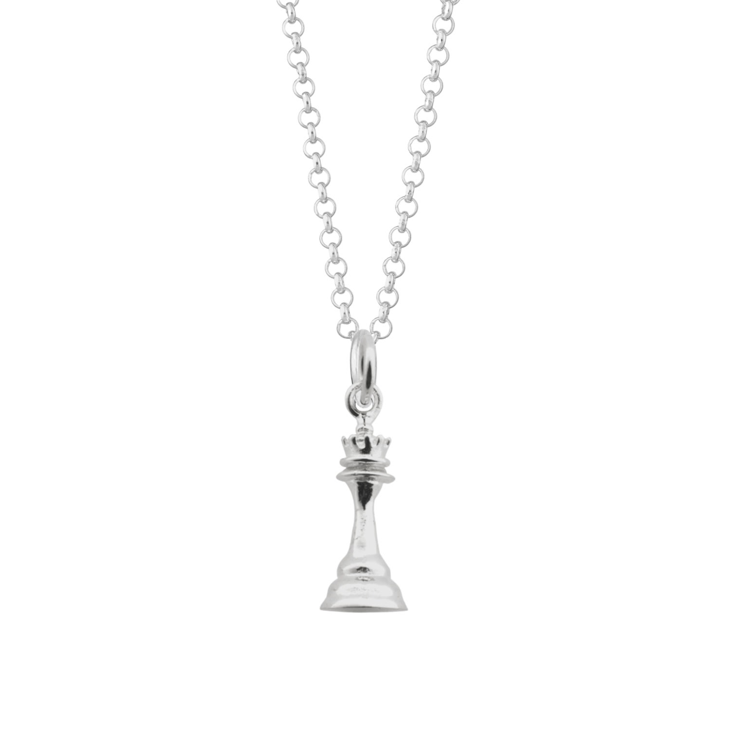 Women’s Sterling Silver Chess Piece Necklace Lily Charmed