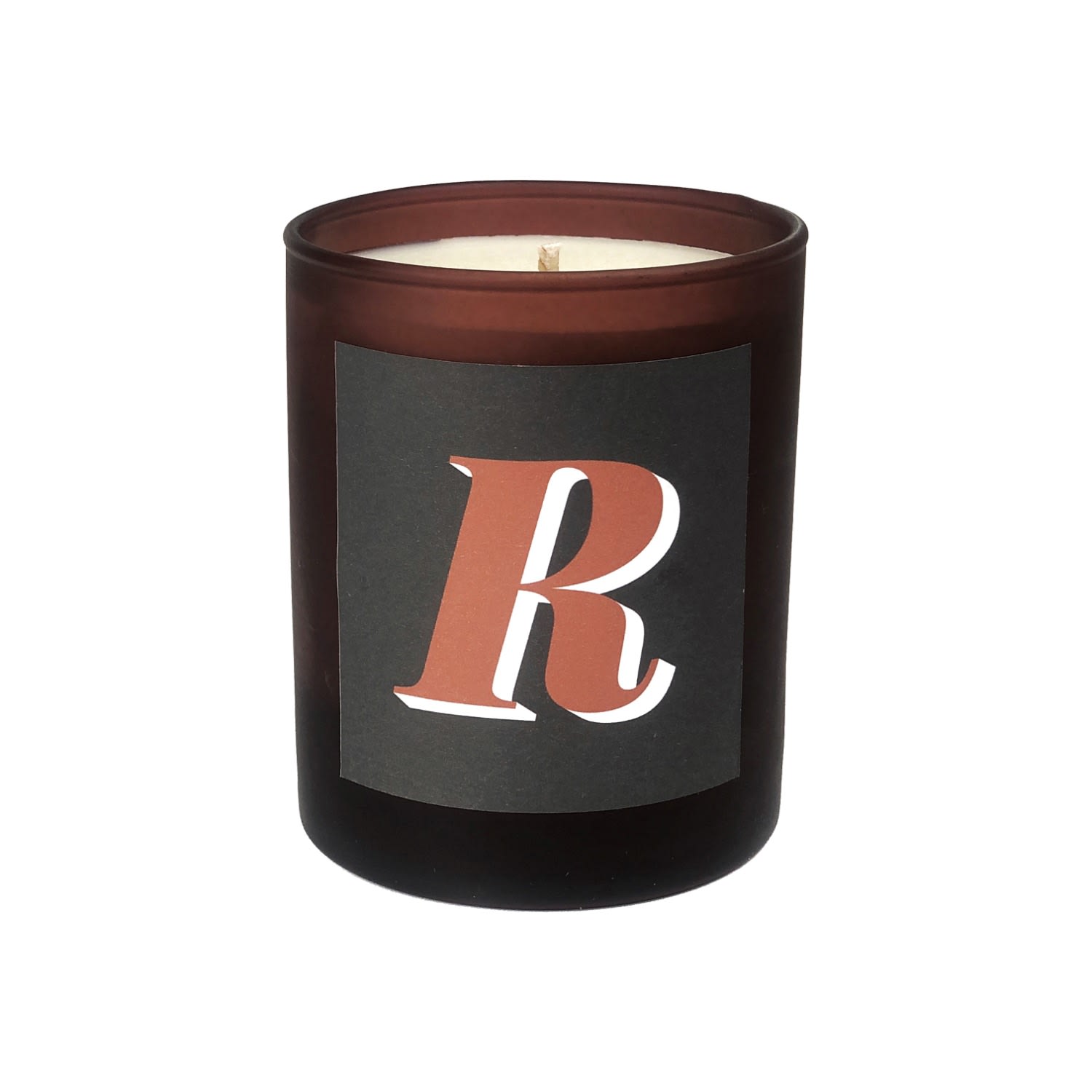 Black Initial R Candle - Luna Refillable Large Alphabet Candle Little Karma Co. Ltd