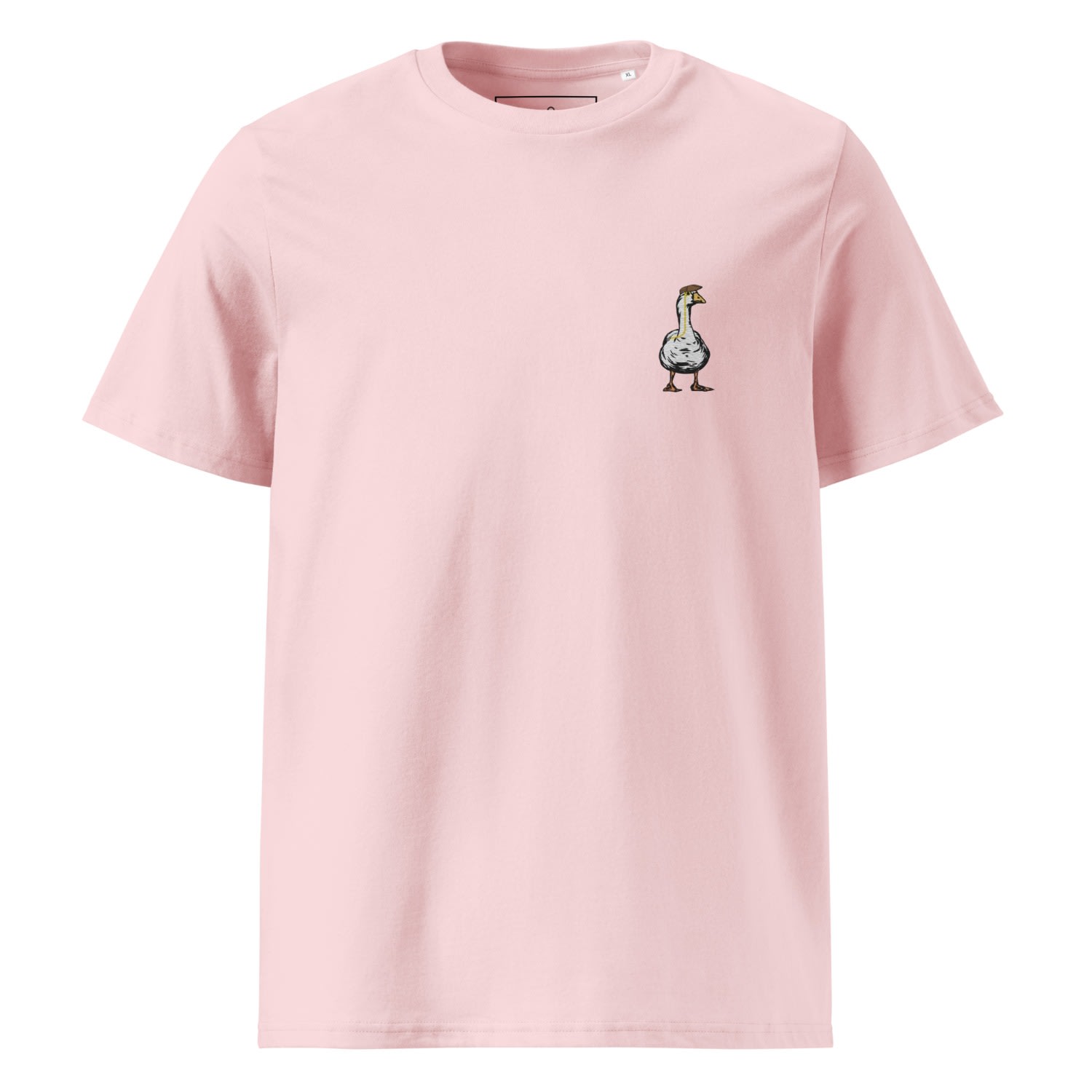 Anchor & Crew Pink / Purple Cotton Pink Dapper Duck Actual Life Organic Cotton Embroidered T-shirt - Women In Pink/purple