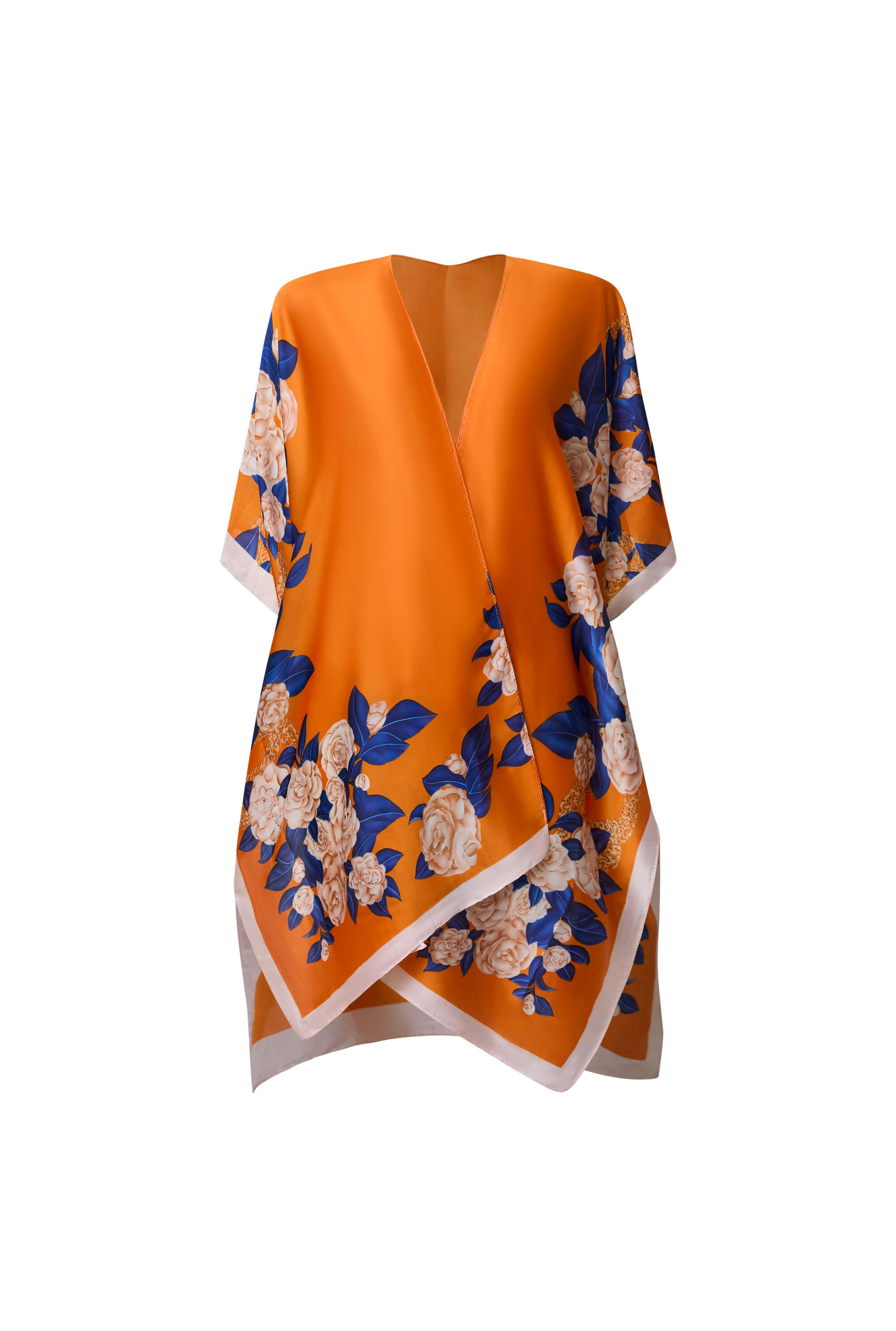 James Lakeland Women's Yellow / Orange Floral Print Kaftan In Yellow/orange
