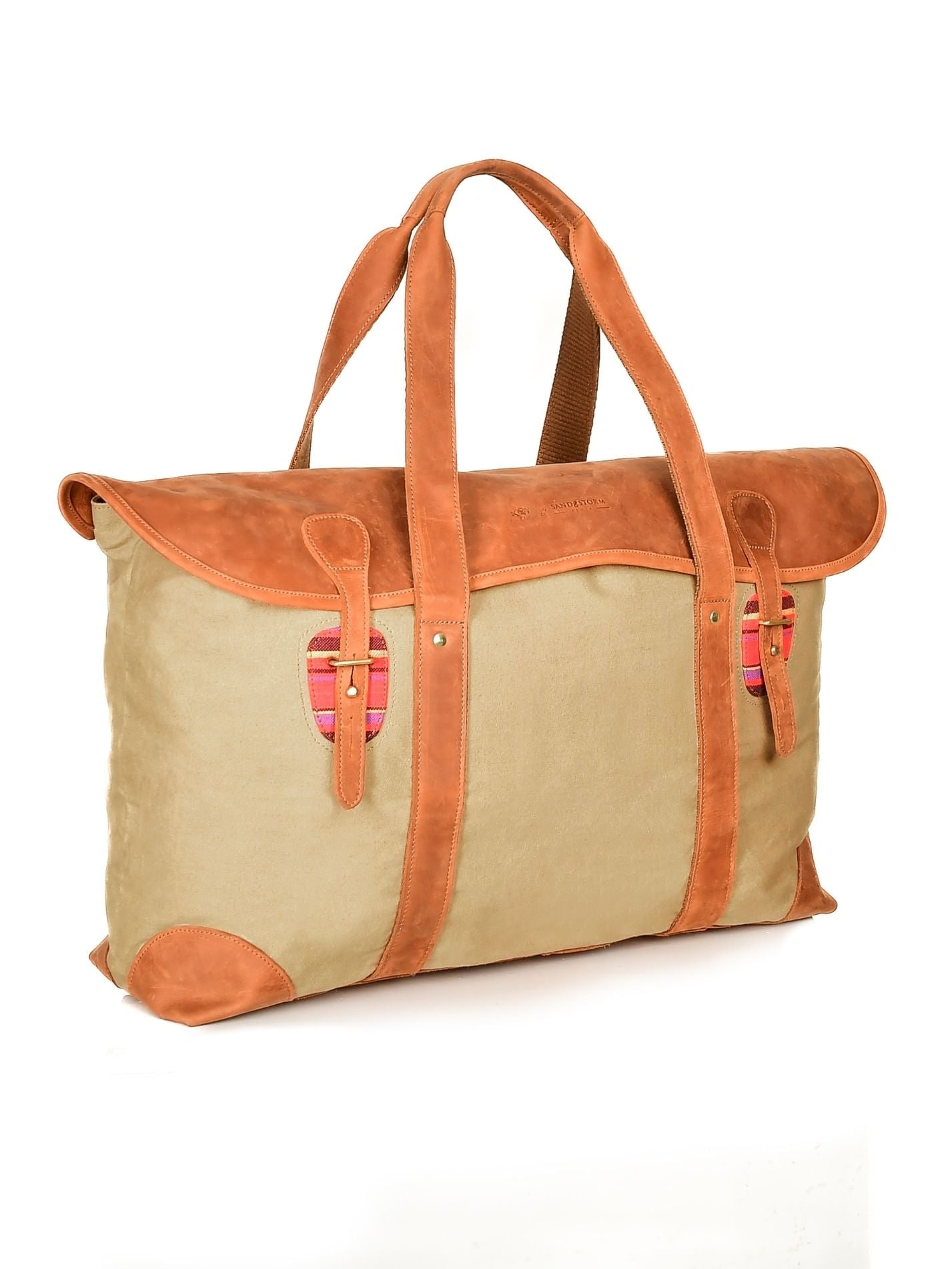 Men's Neutrals Canvas Weekender Bag - Tan | One Size | Koy Clothing