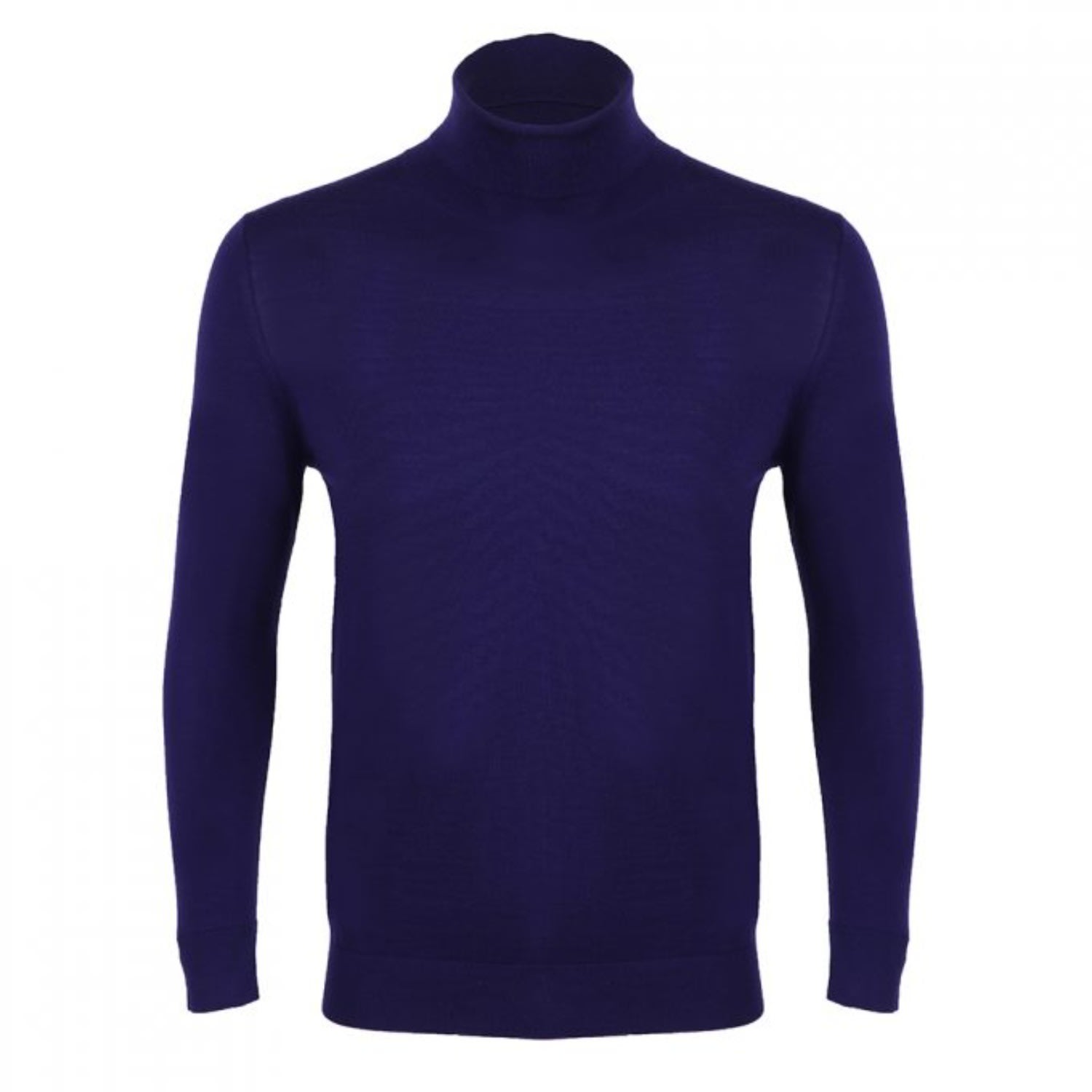 Men’s Dixon Light Wool Roll Neck Jumper - Royal Blue Medium David Wej