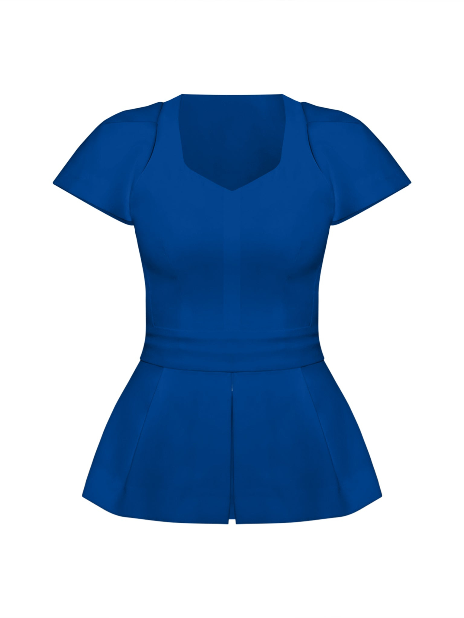 Tia Dorraine Women's Short-sleeved Fitted Top - Azure Blue In Blue