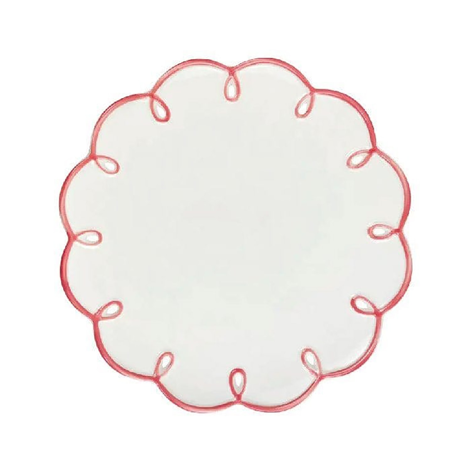 Pink / Purple / White Pretty In Pink Scalloped Plates - Set Of Four Casabyjj