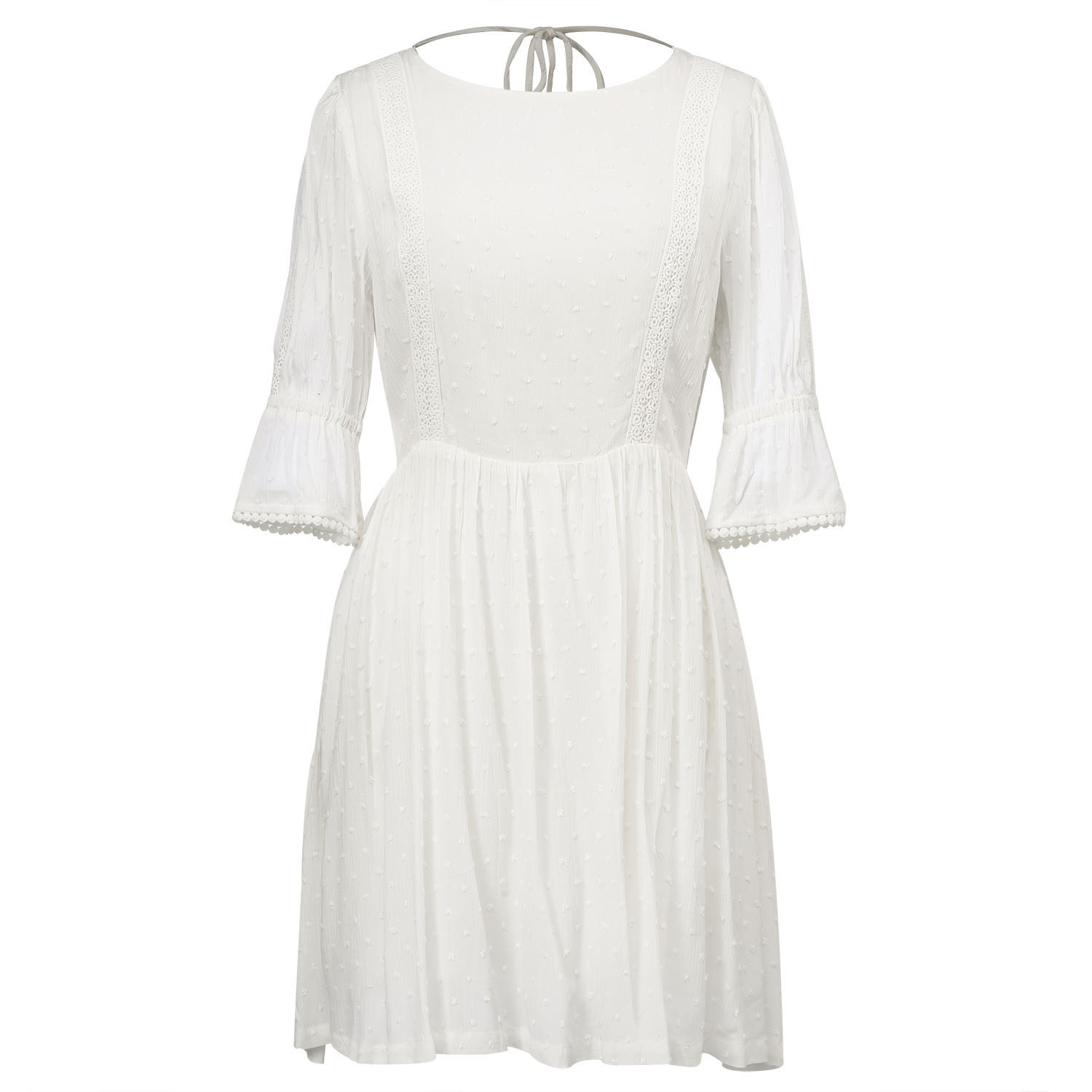 white lace dress All Mine White Lace Mini Dress main image 0