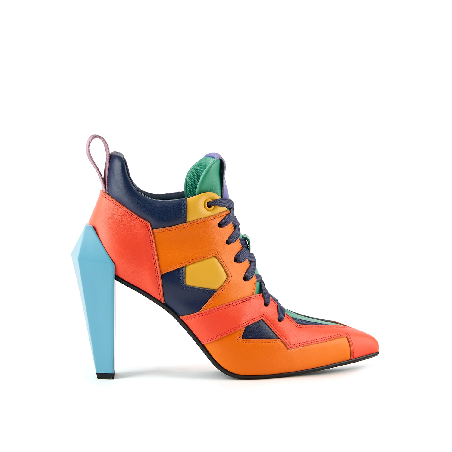 United Nude Women's Orange / Blue Gem Sneaker Hi - Electric Rainbow In Multi