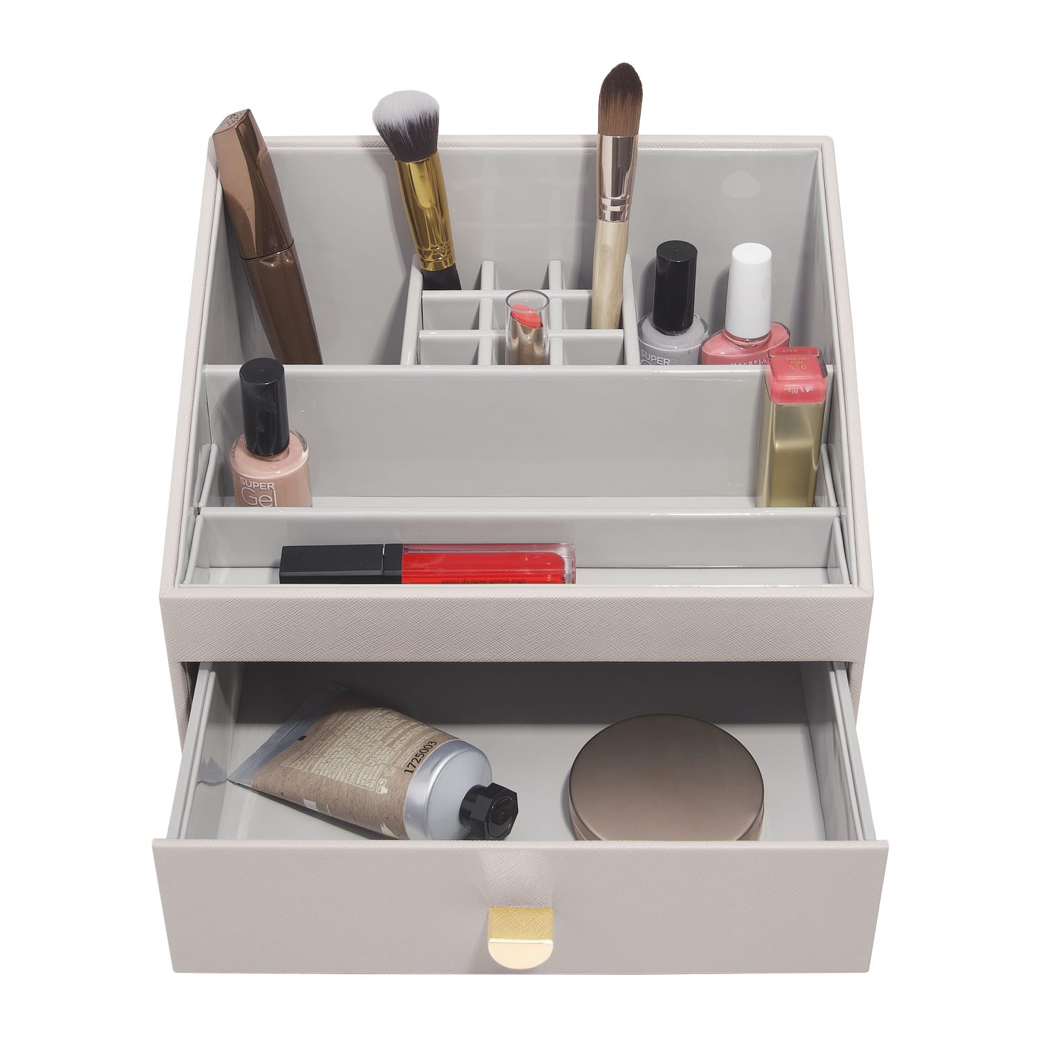 Stackers Women's Neutrals / Gold  Taupe Classic Makeup Organiser