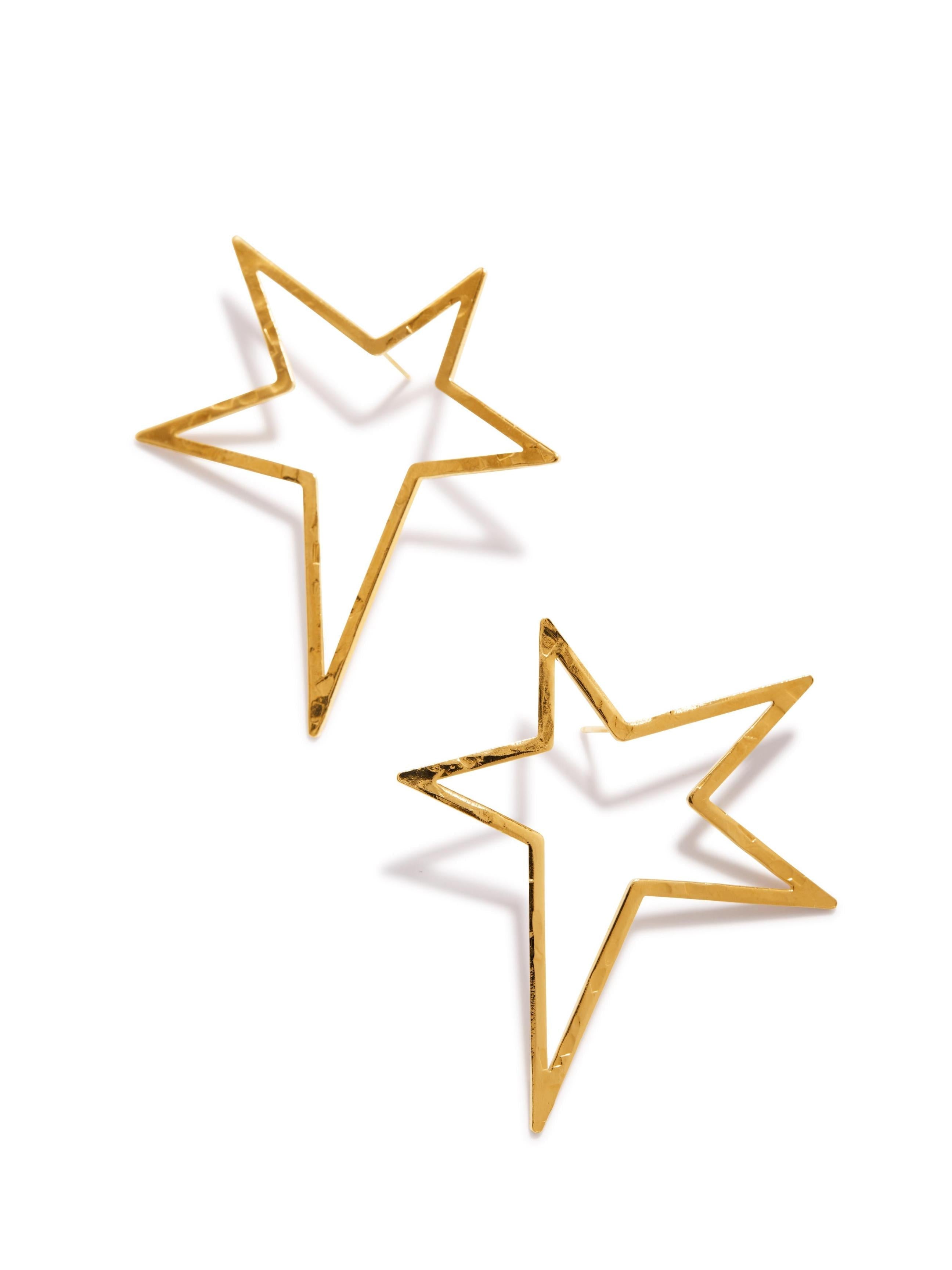 Jaredjamin Women's Gold Shooting Star Dust Post Earrings