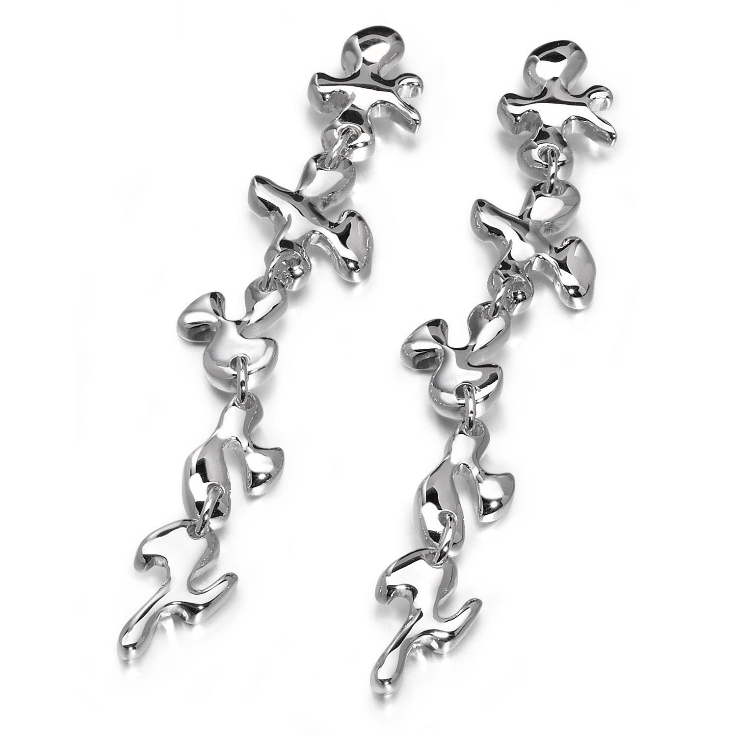 Lucy Quartermaine Women's Solid Sterling Silver Splash Earrings