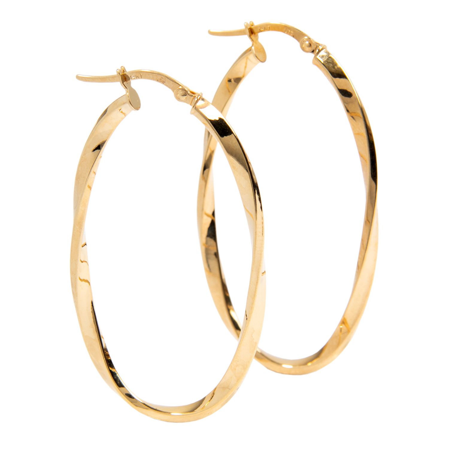 Belinda Jewelz Women's Gold Amelia Twisted Oval Hoops In Gold