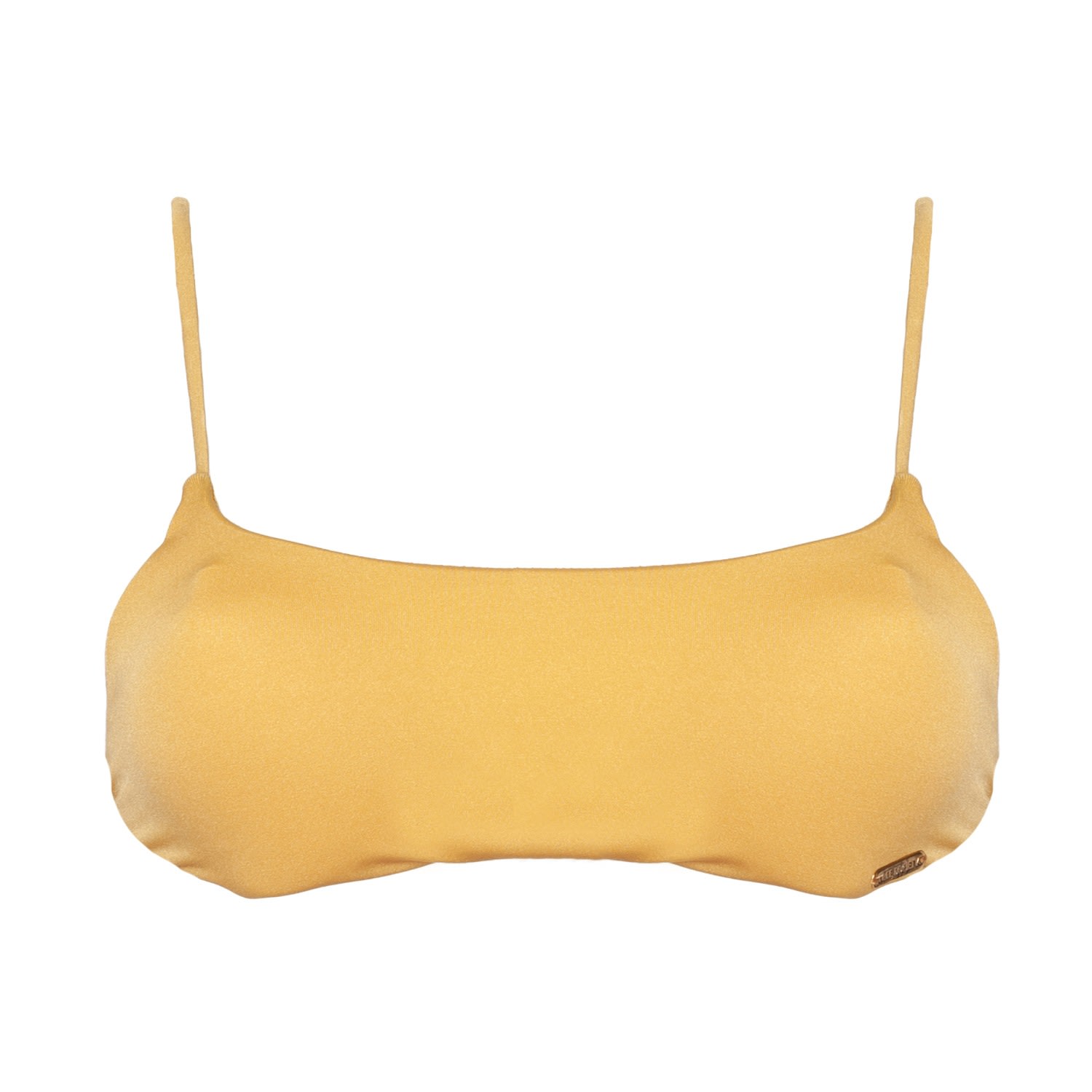 Women’s Free Society Crop Bikini Top In Gold M