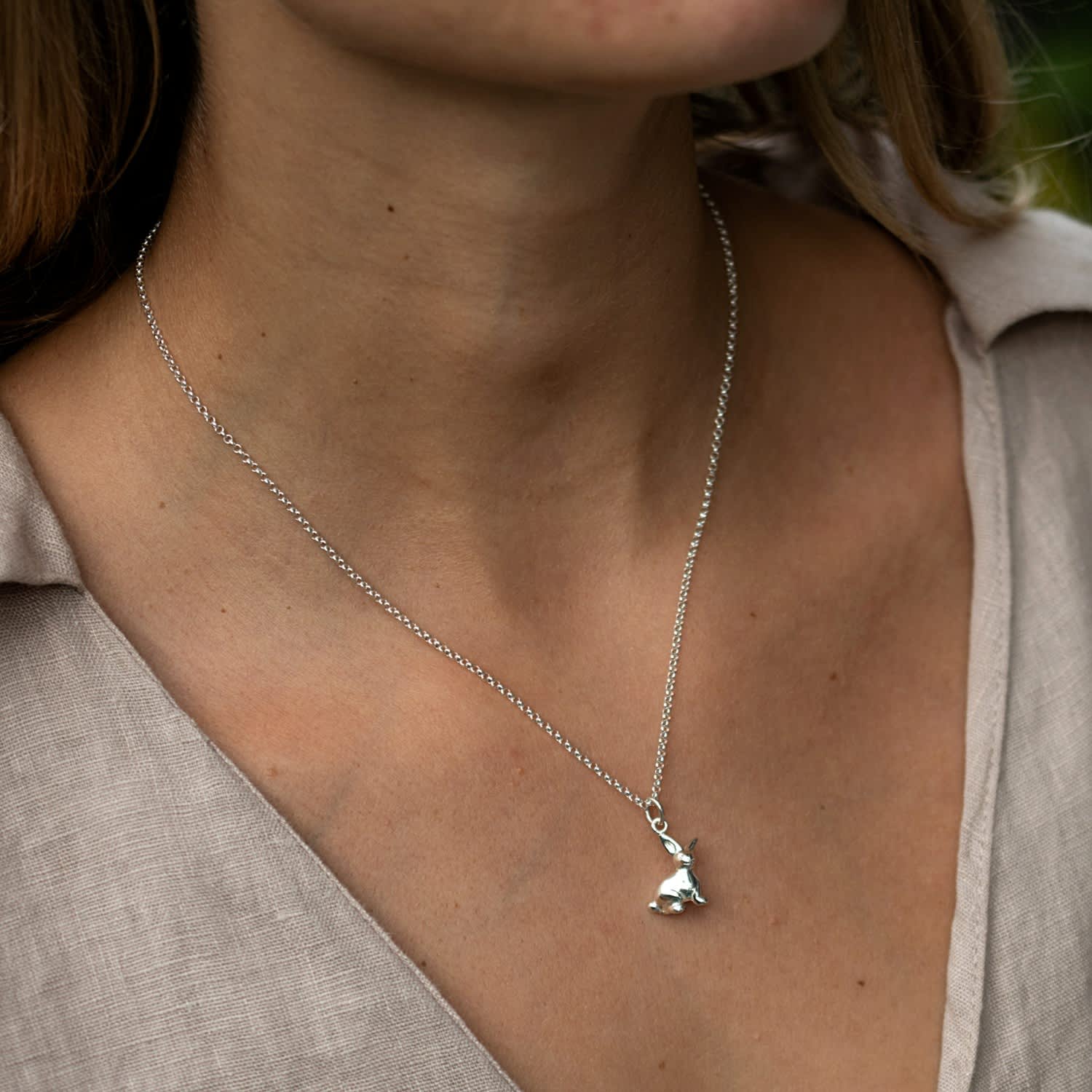 Sterling Silver Bunny Necklace | Lily Charmed | Wolf & Badger