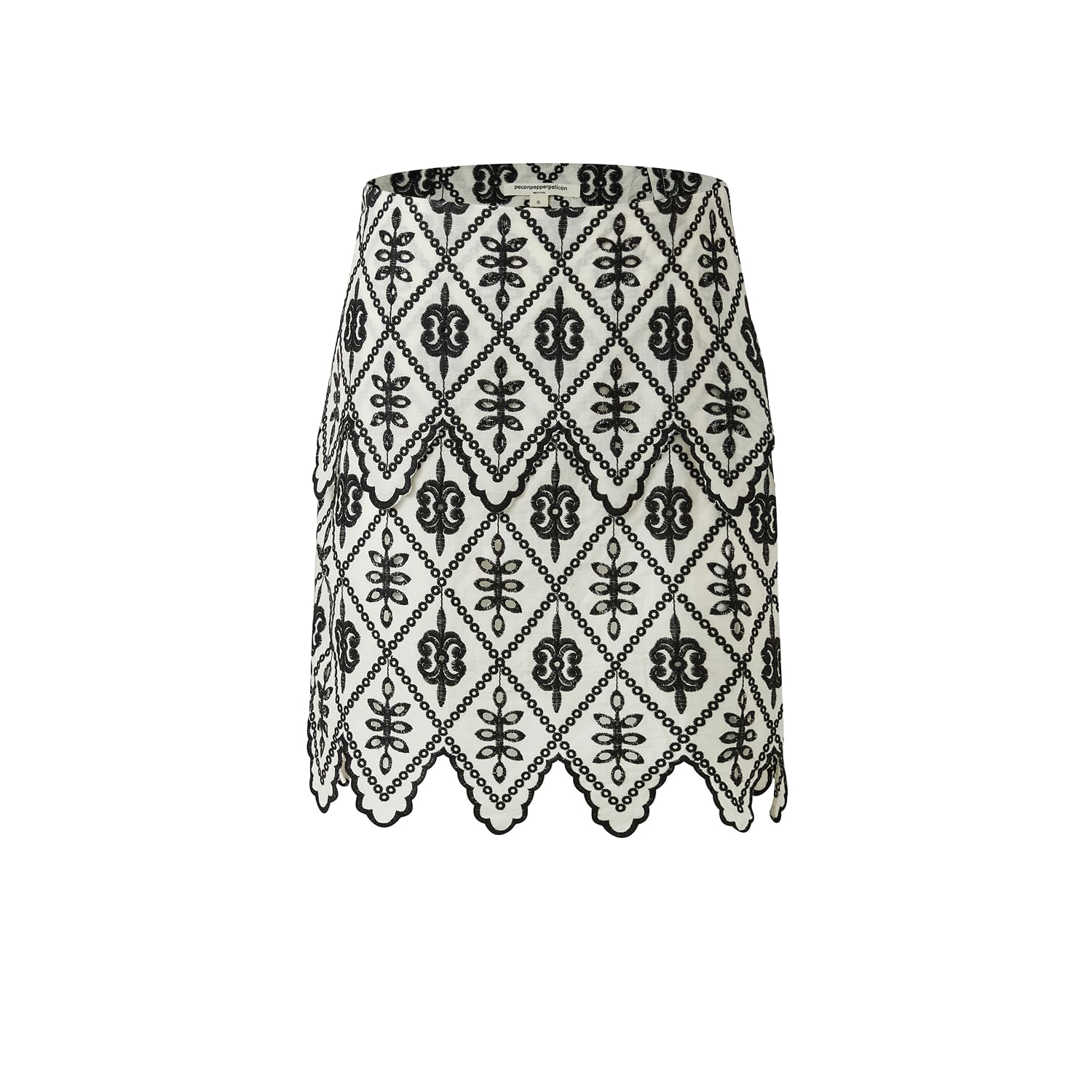 Pecanpepperpelican Women's Neutrals Beverly Skirt In Black/white