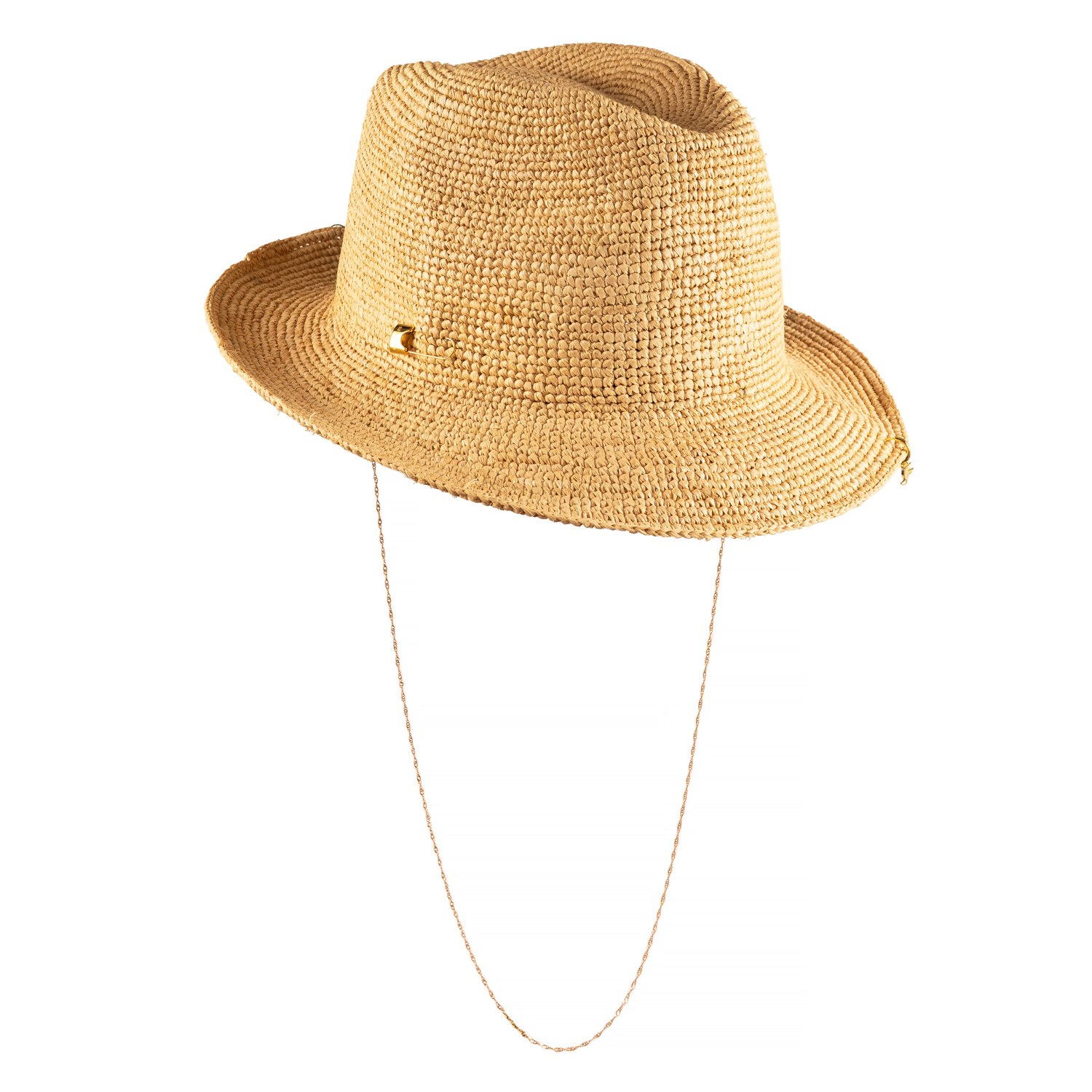 Shaded The Label Women's Neutrals Hallane Straw Trilby Hat With Sterling Silver Jewellery In Neutral