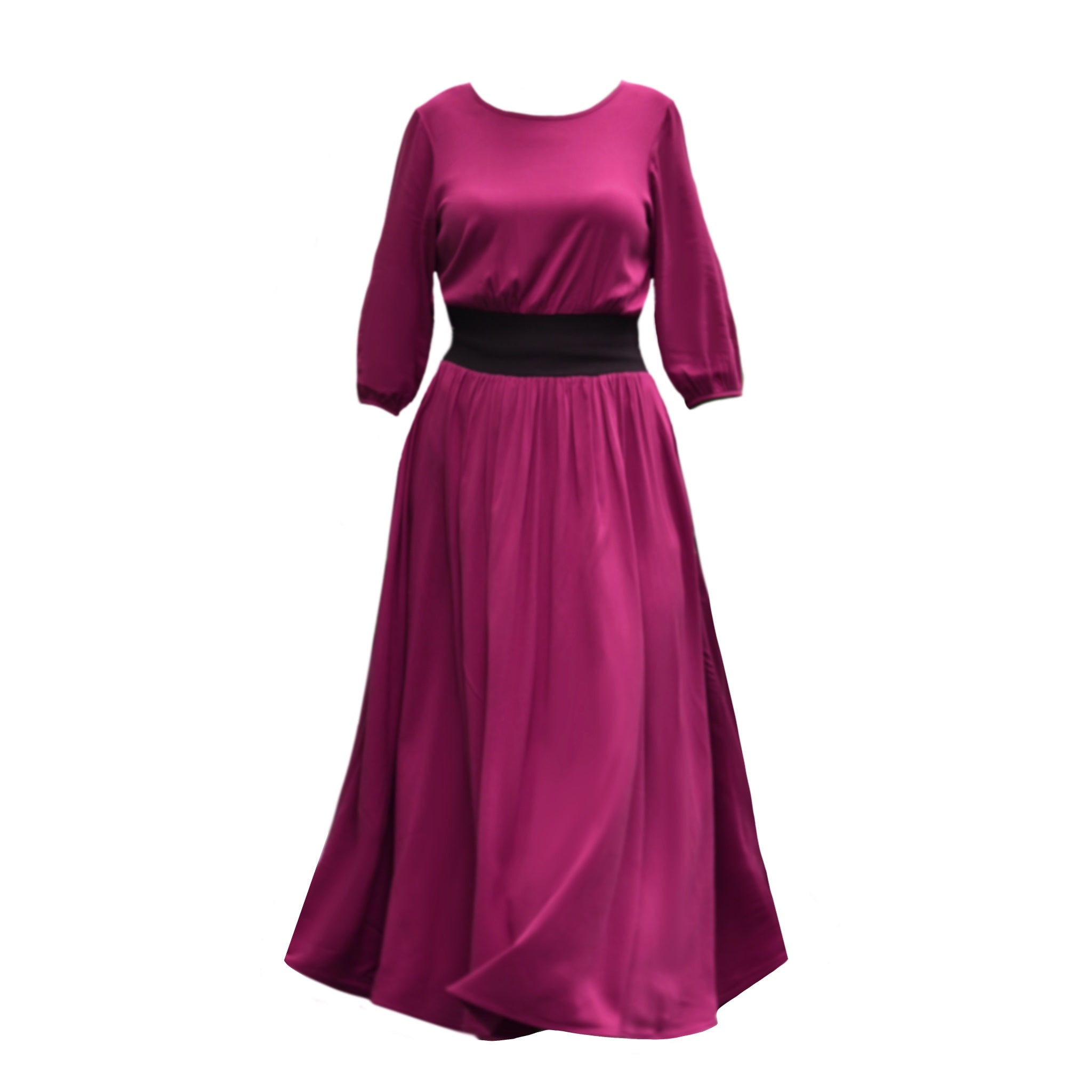 Frock Tales Women's Pink Revival Midaxi Dress In Magenta In Pink