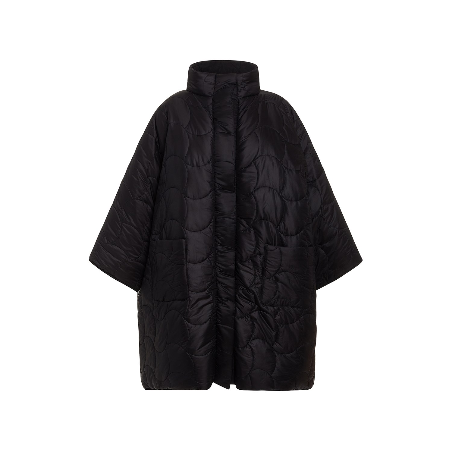 Women's Black Mofu Padded Coat | One Size | Niran