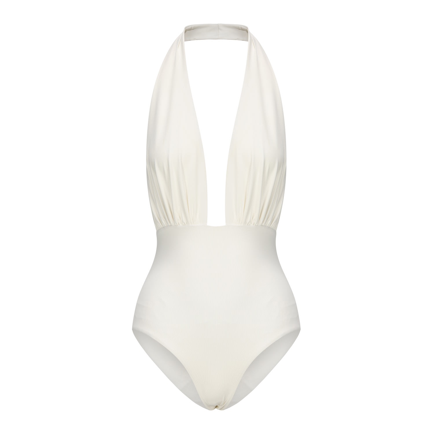 Women’s Rosalie Ruched One-Piece Swimsuit In White Medium Nuaje Nuaje