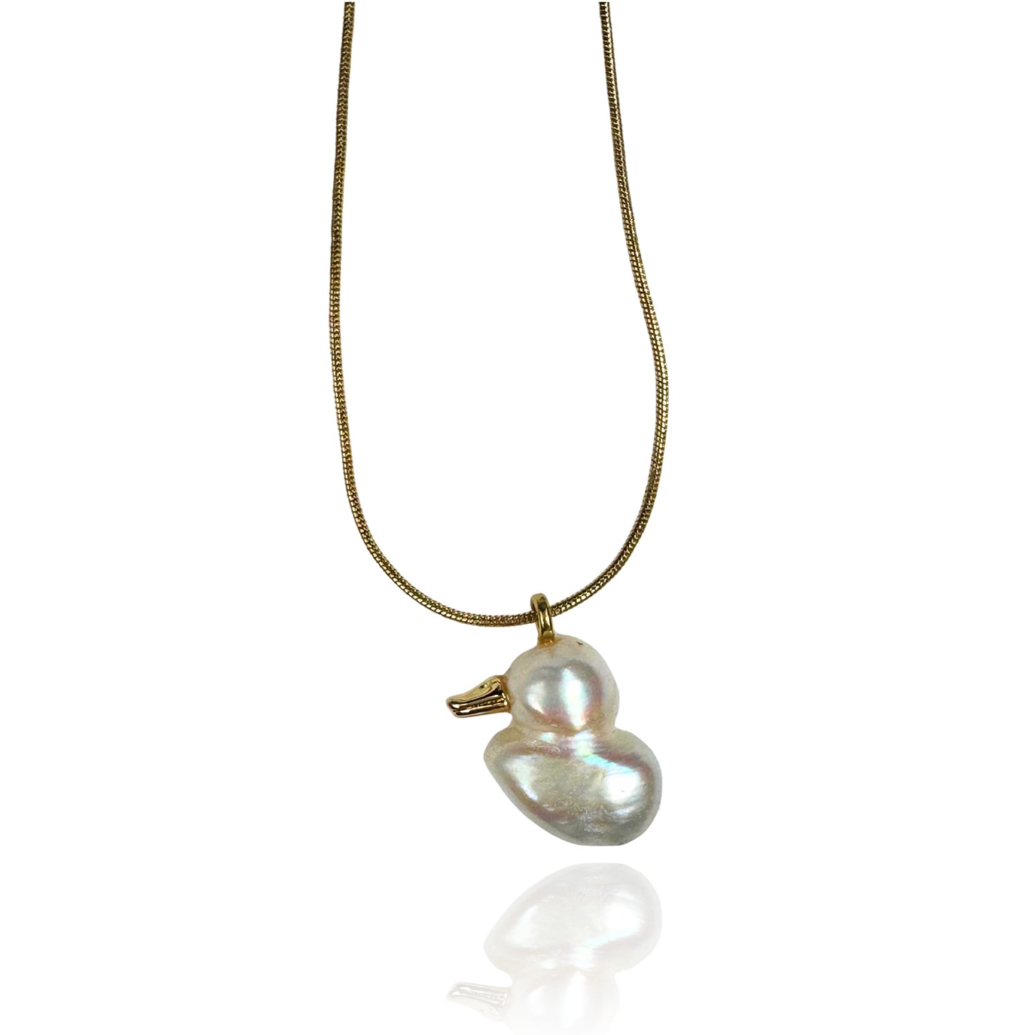 Rare Matters Jewelry Women's White Rare Matters Whimsical Duck Freshwater Pearl Necklace In White