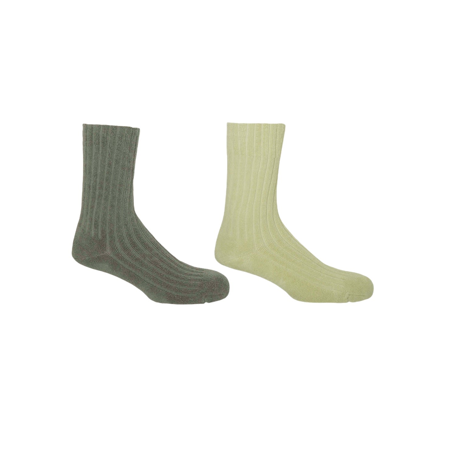 Grey & Cream Ribbed Men’s Bed Socks Two Pack One Size Peper Harow - Made in England