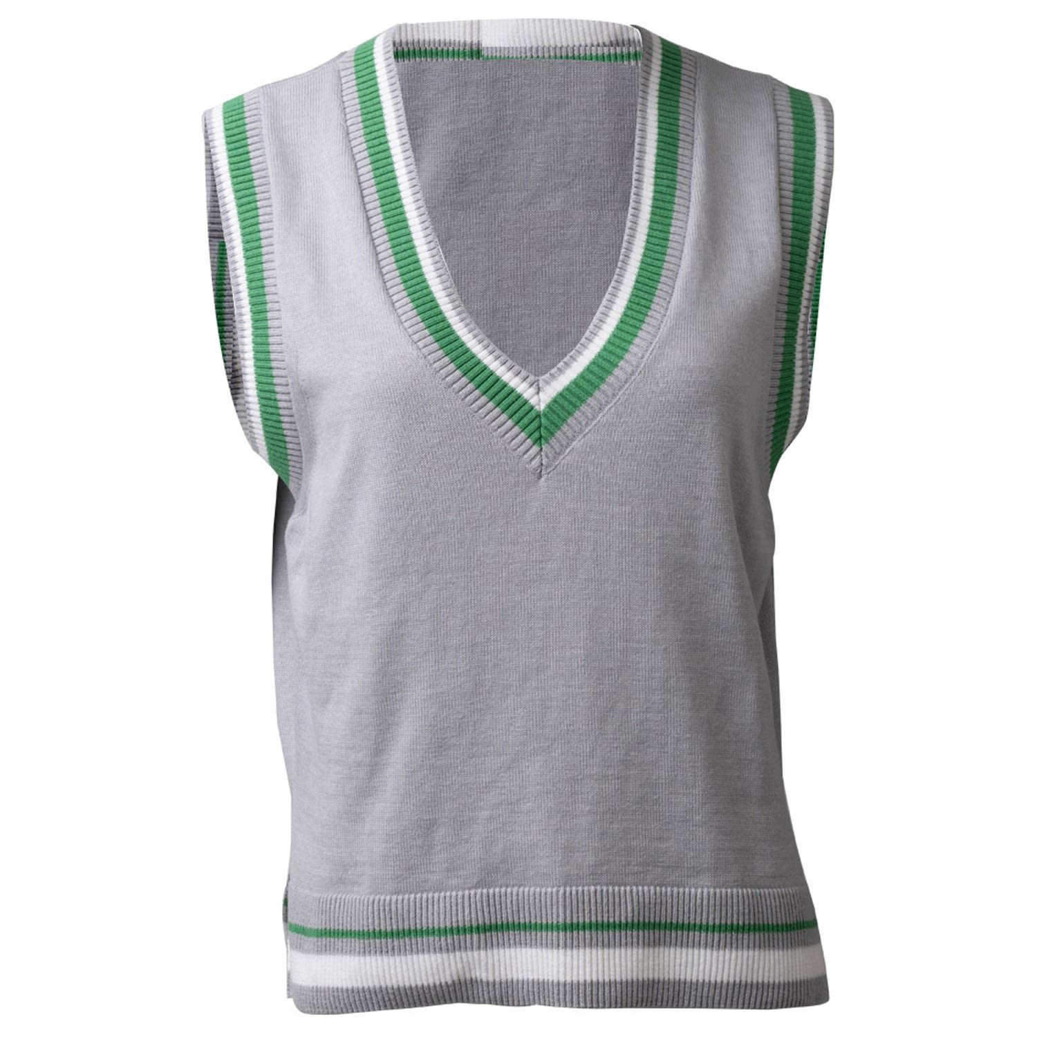 25 Union Women's Grey V-neck Knitted Vest Kolibri Gray In Grey