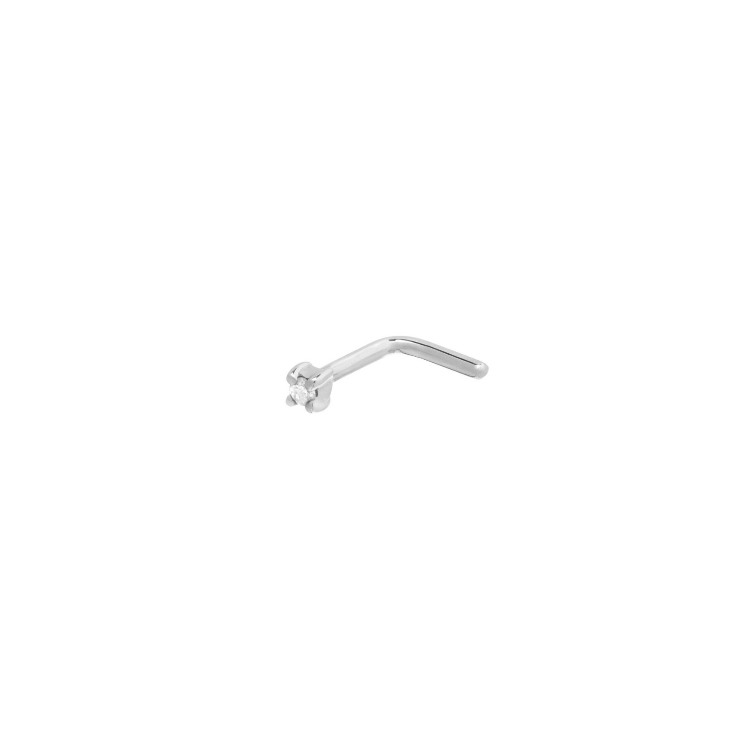 Zohreh V. Jewellery Women's Mini Diamond Nose Stud 9k White Gold